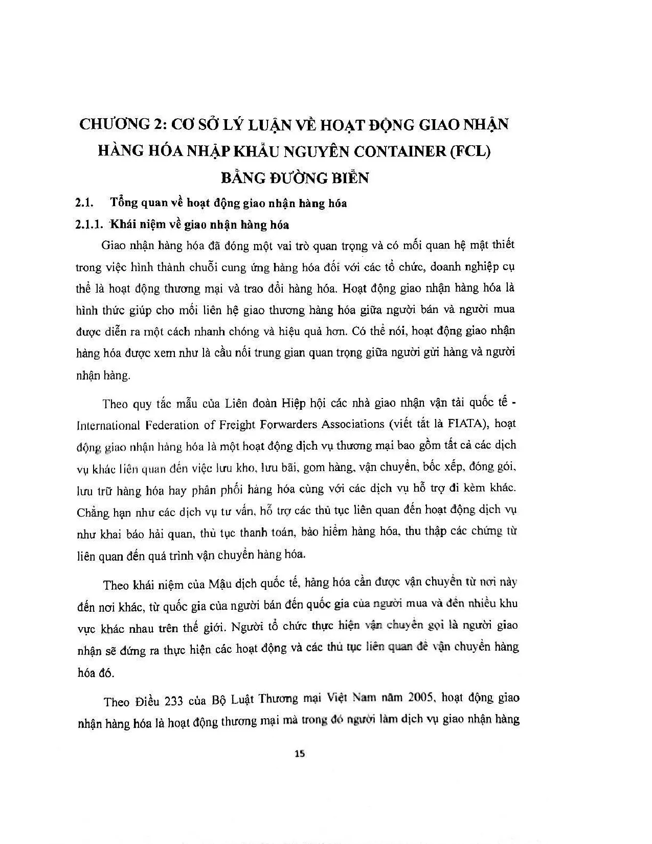 Đồ án tốt nghiệp - Nâng cao hiệu quả hoạt động giao nhận hàng hóa nhập khẩu NC ( BĐBTCTTDVVTQTT - Trang 26