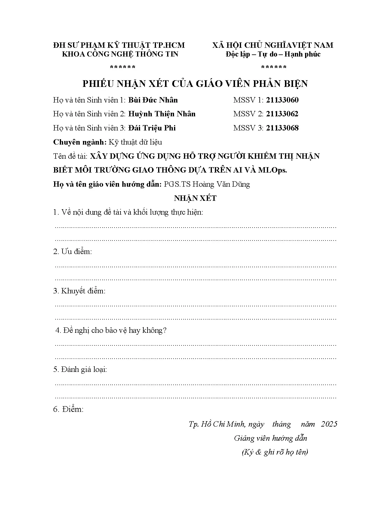 Đồ án tốt nghiệp - Xây dựng ứng dụng hỗ trợ người khiến thị nhận biết môi trường giao thông dựa TAVM - Trang 4