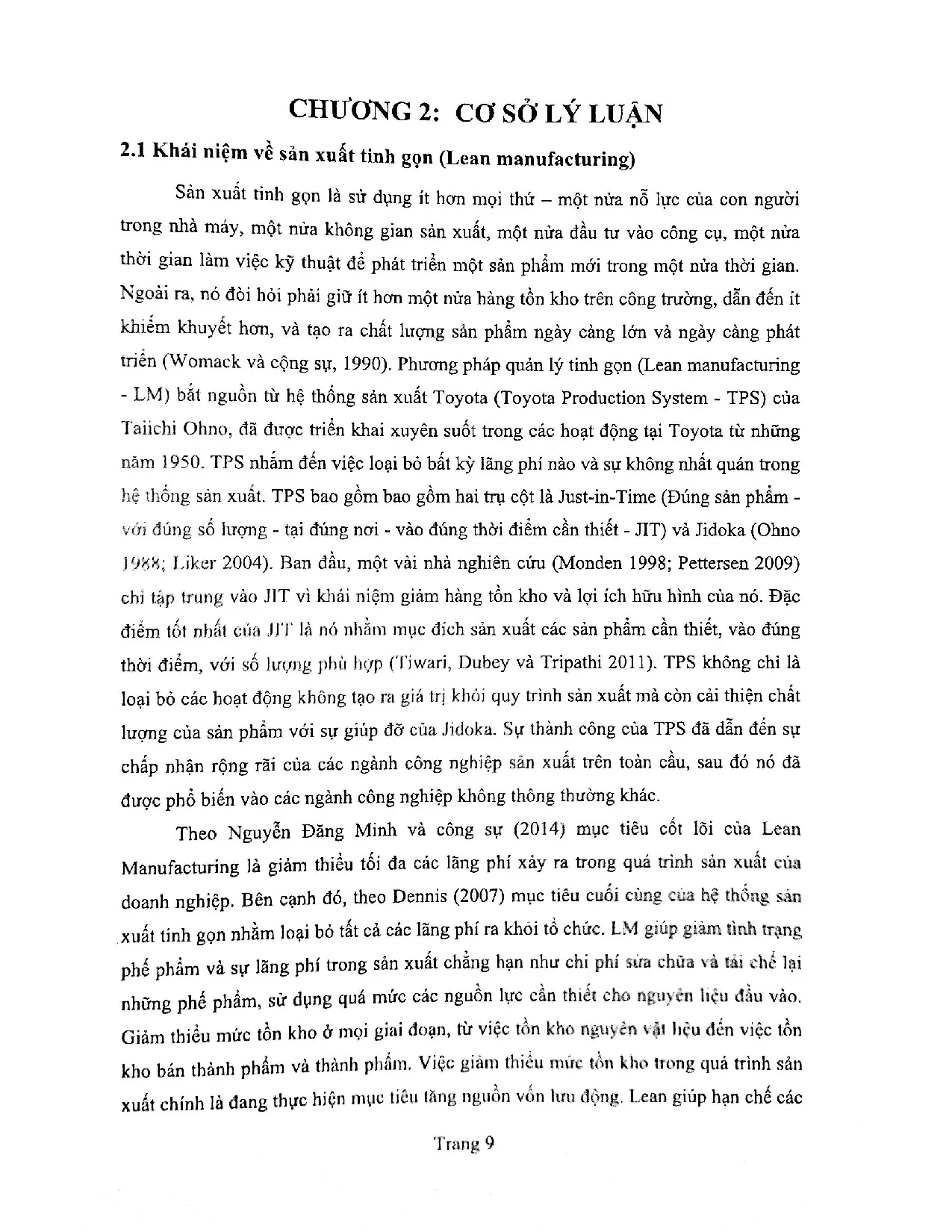 Đồ án tốt nghiệp - Áp dụng sơ đồ chuỗi giá trị (VSM) nhằm phân tích thực TCLLPVĐXGPTQTWBTCTCSGASI - Trang 18