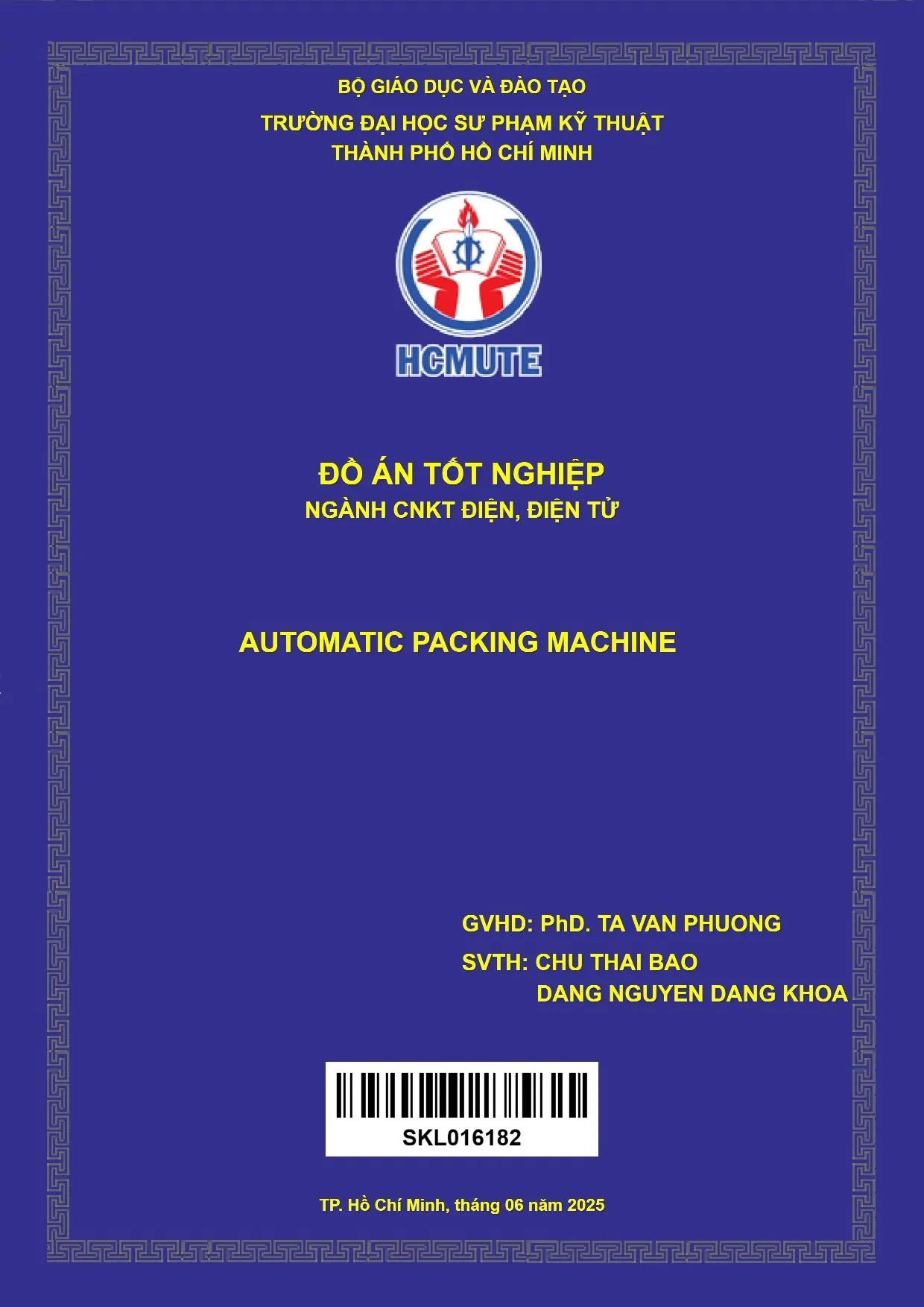 Đồ án tốt nghiệp - Automatic packing machine