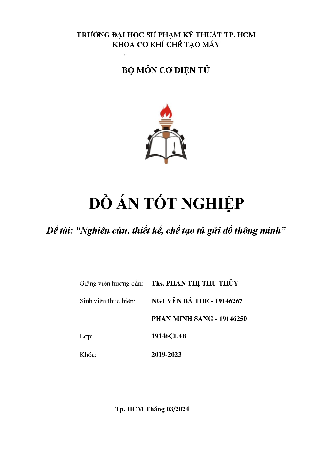 Đồ án tốt nghiệp - Nghiên cứu, thiết kế, chế tạo tủ gửi đồ thông minh