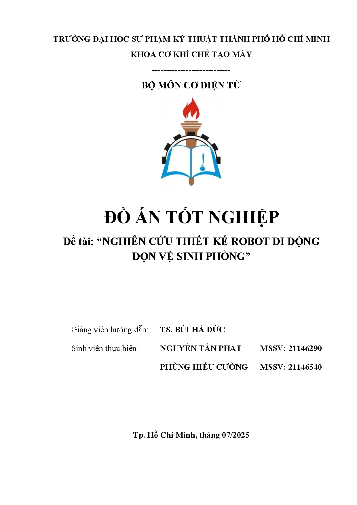 Đồ án tốt nghiệp - Nghiên cứu thiết kế robot di động dọn vệ sinh phòng - Trang 2