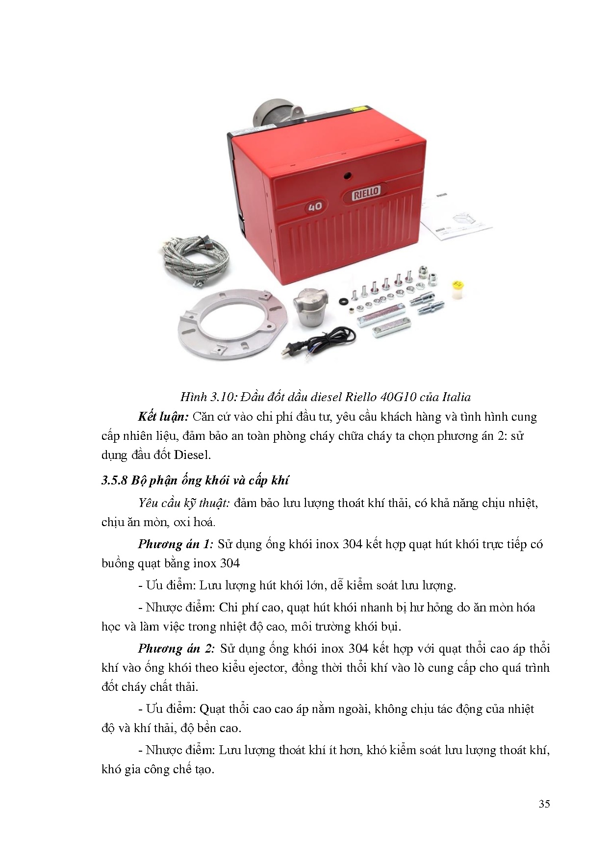 Đồ án tốt nghiệp - Thiết kế và chế tạo lò đốt rác thải và tiêu huỷ xác động vật - Trang 37