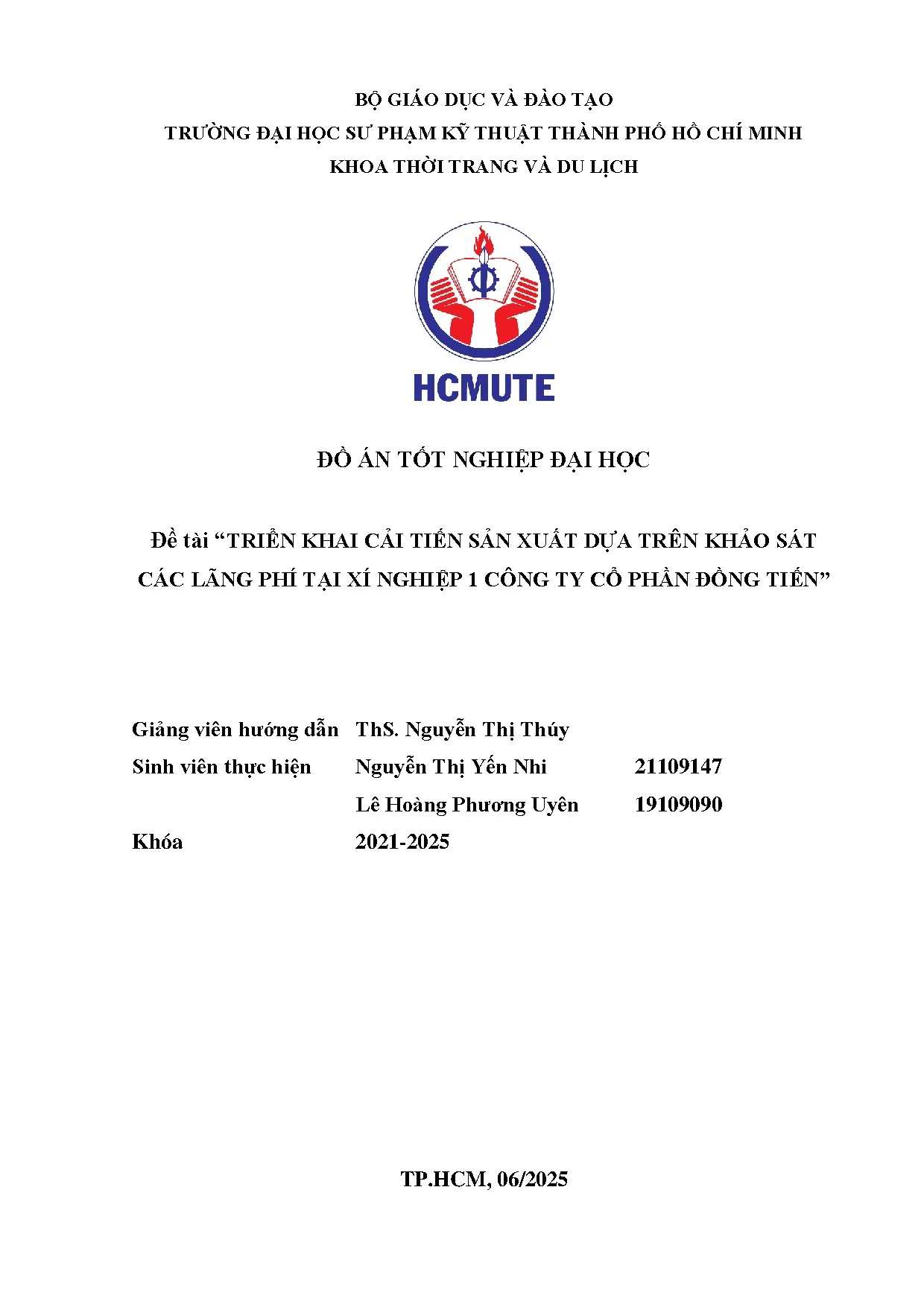 Đồ án tốt nghiệp - Triển khai cải tiến sản xuất dựa trên khảo sát các lãng phí tại Xí N 1 CTCPĐT - Trang 2