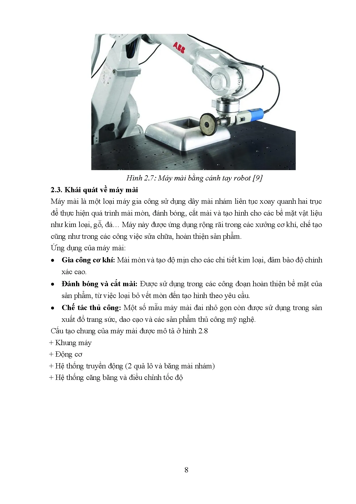 Đồ án tốt nghiệp - Thiết kế chế tạo máy mài bóng bề mặt các chi tiết dạng tấm - Trang 23