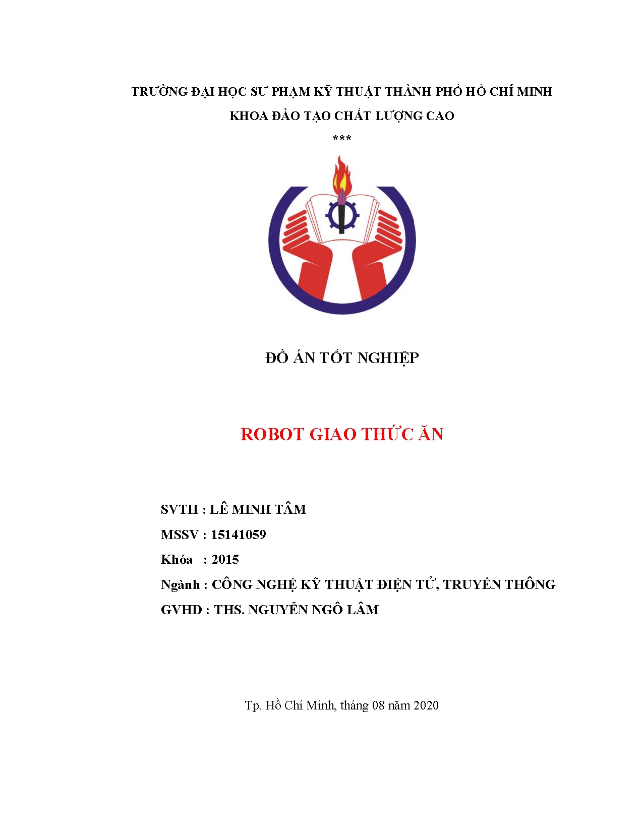 Đồ án tốt nghiệp - Robot giao thức ăn