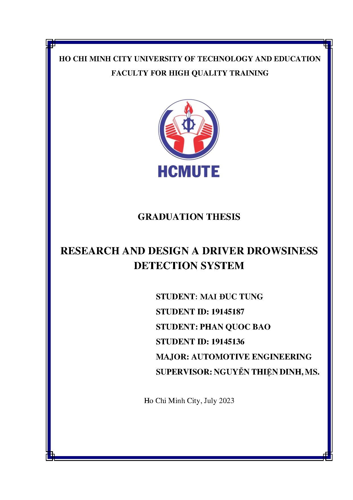 Đồ án tốt nghiệp - Research and design a driver drowsiness detection system