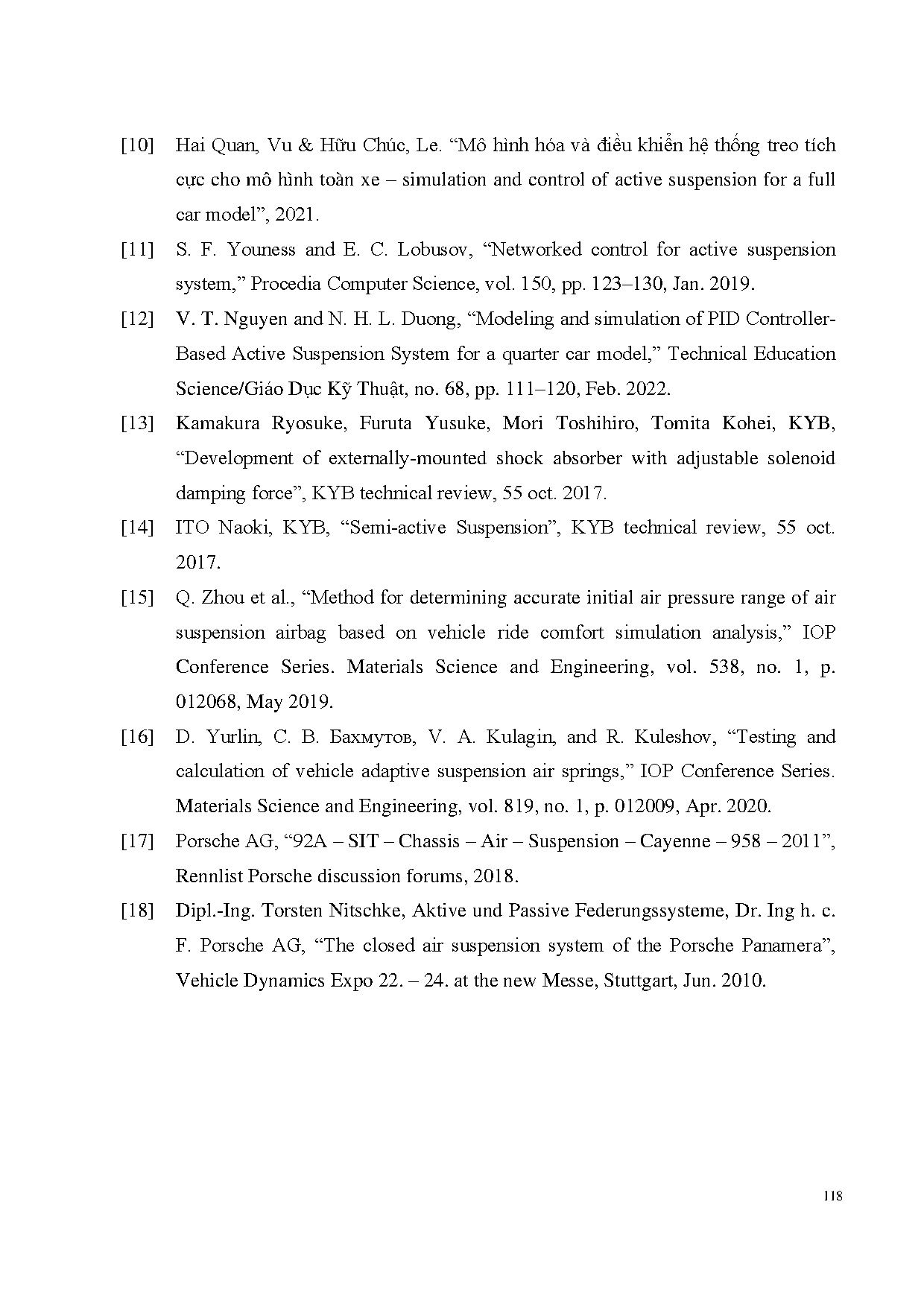 Đồ án tốt nghiệp - Modeling and control of active air suspension system of 2011 Porsche Cayenne - Trang 126