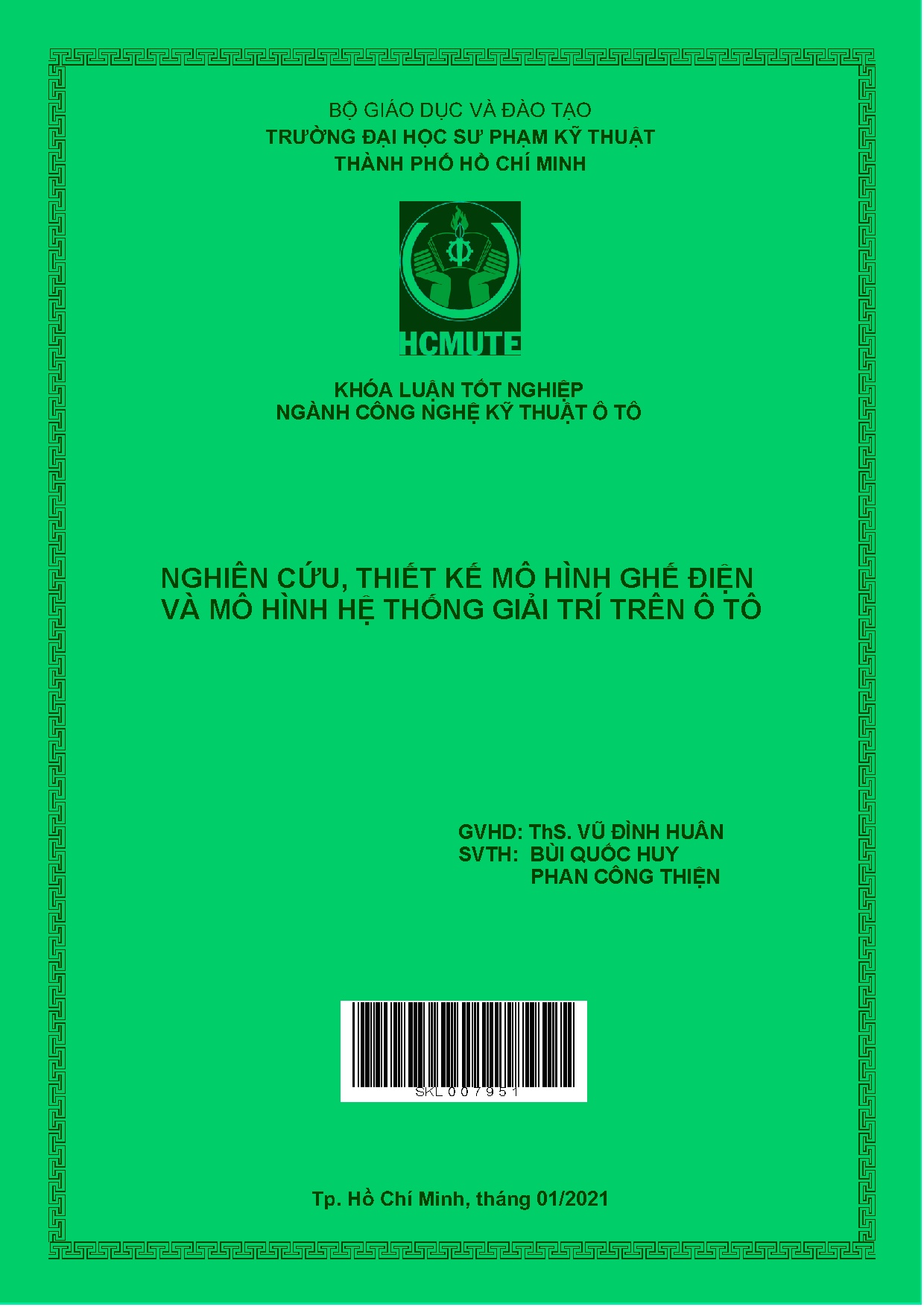 Đồ án tốt nghiệp - Nghiên cứu, thiết kế mô hình ghế điện và mô hình hệ thống giải TT ô TĐÁTNNCNKTÔT