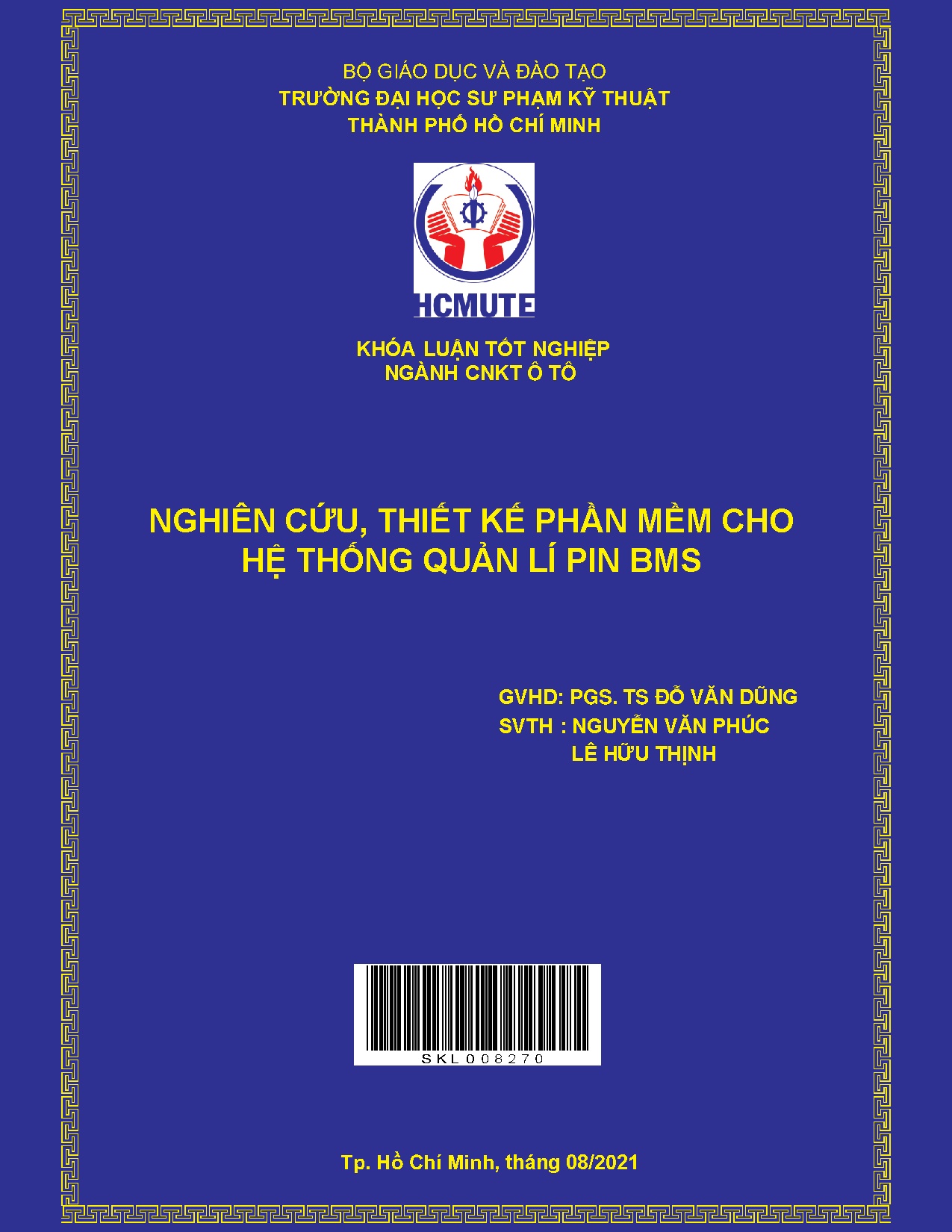 Đồ án tốt nghiệp - Nghiên cứu, thiết kế phần mềm cho hệ thống quản lí pin BMS
