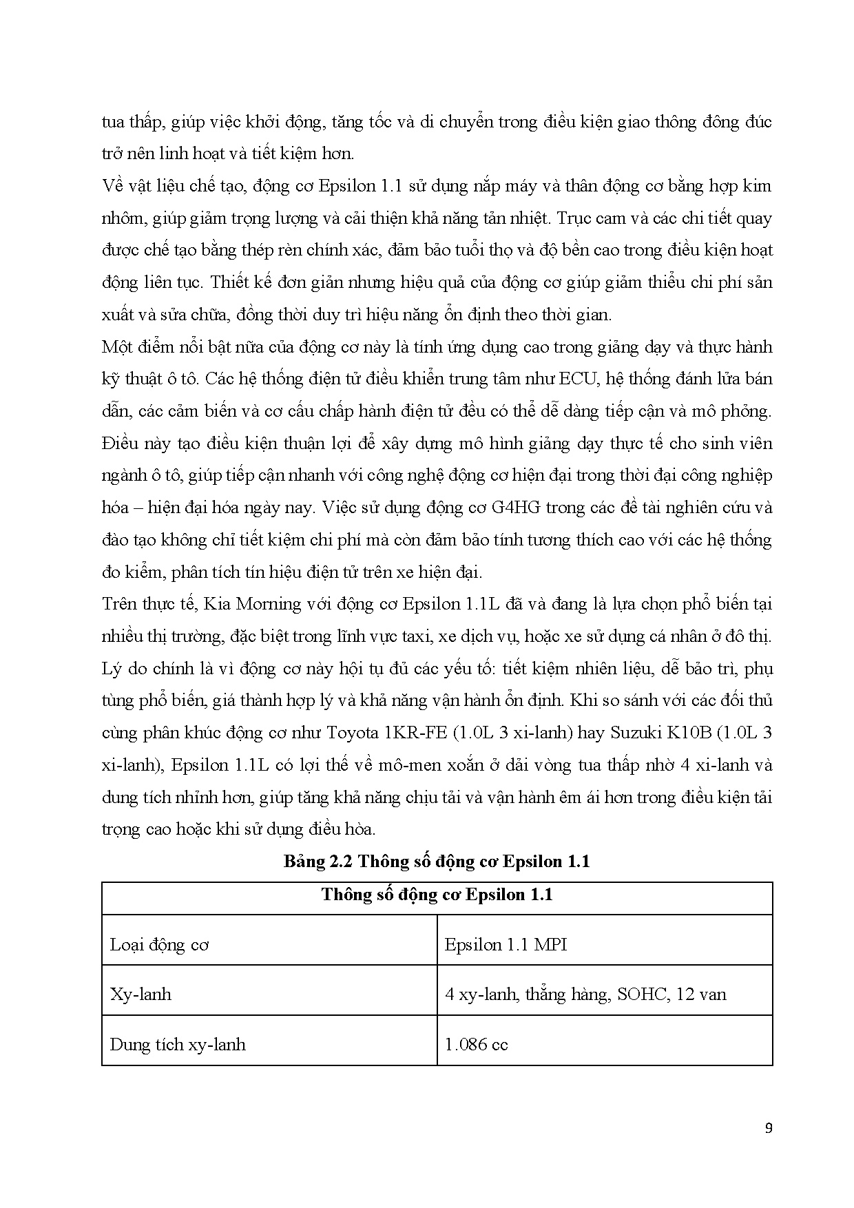 Đồ án tốt nghiệp - Thiết kế mô hình giảng dạy động cơ Epsilon 1.1 KIA Morning 2011 AT - Trang 30
