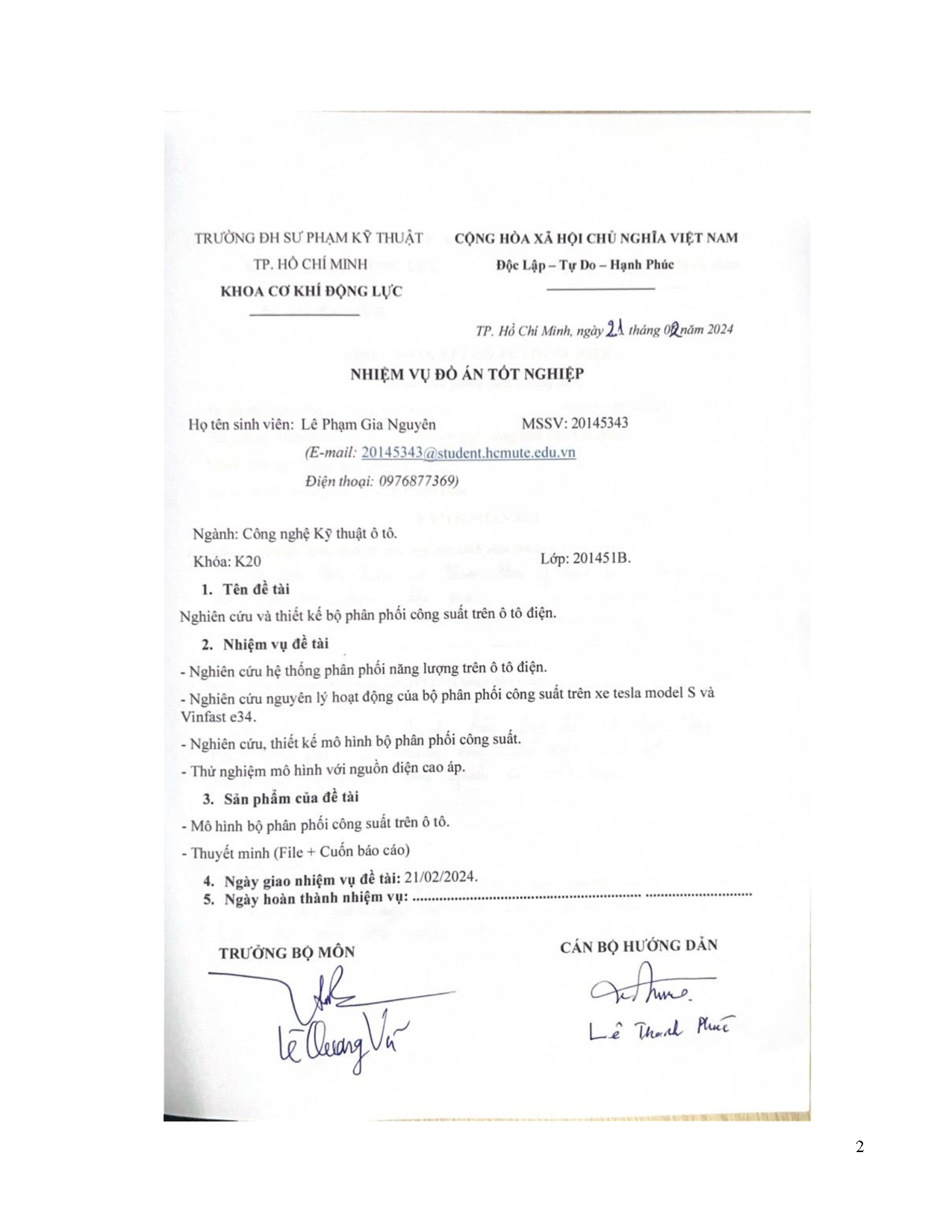 Đồ án tốt nghiệp - Nghiên cứu và thiết kế mô hình bộ phân phối công suất trên ô tô điện