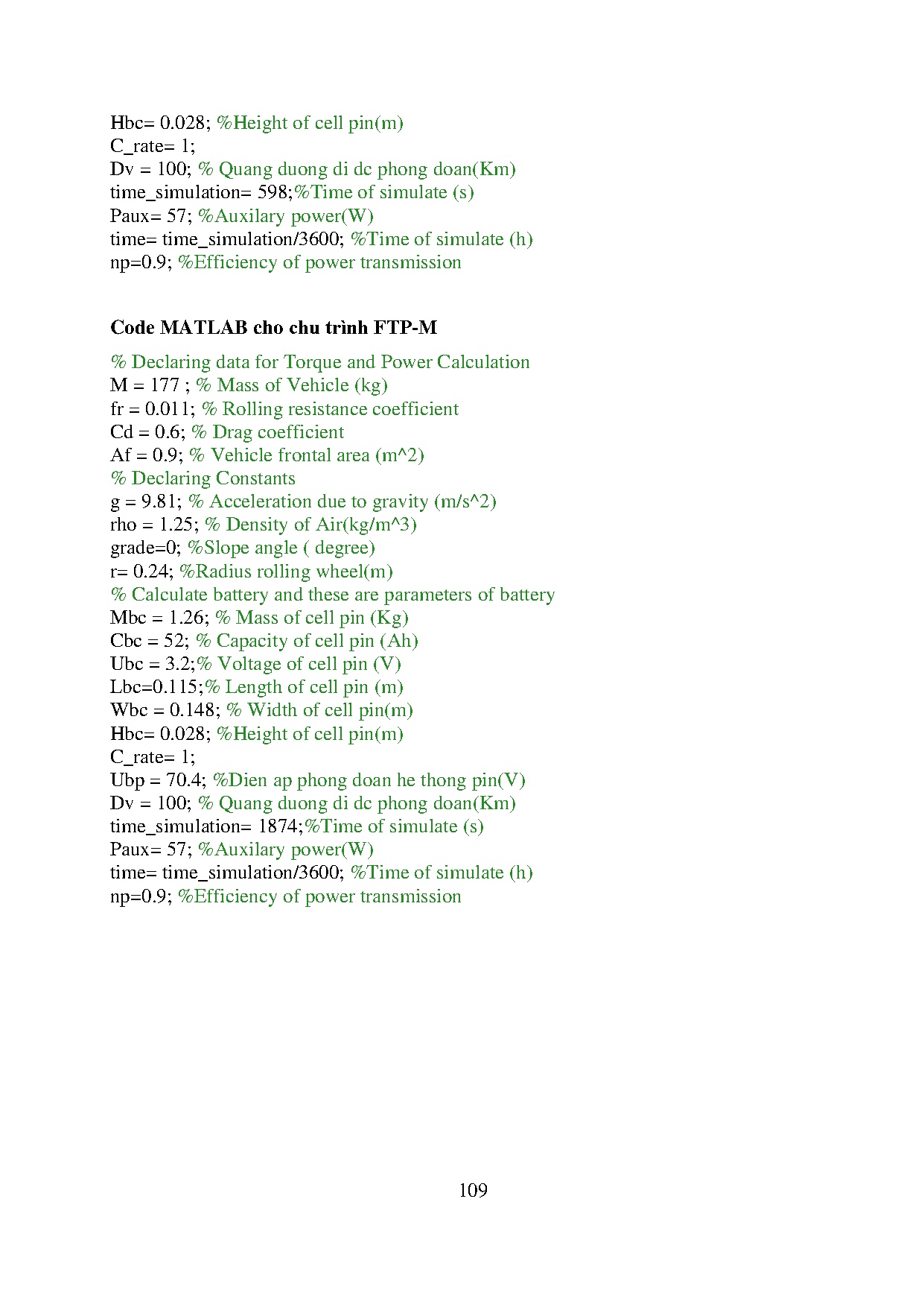 Đồ án tốt nghiệp - Mô hình hóa, mô phỏng và tính toán hệ thống năng lượng của xe máy điện trong CTLX - Trang 131