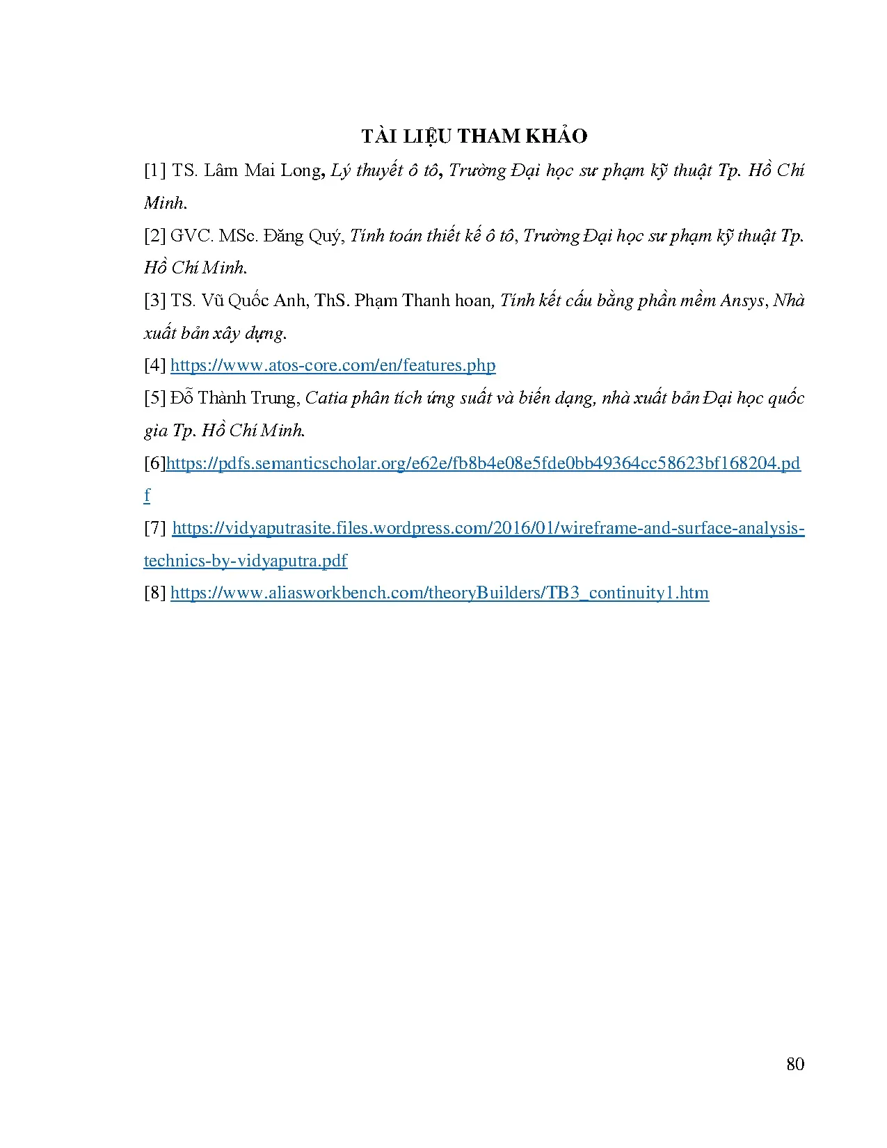 Đồ án tốt nghiệp - Ứng dụng thiết kế ngược trong thiết kế và tính bền cản xe ô tô: Đồ án TNNCNKT ô T - Trang 98