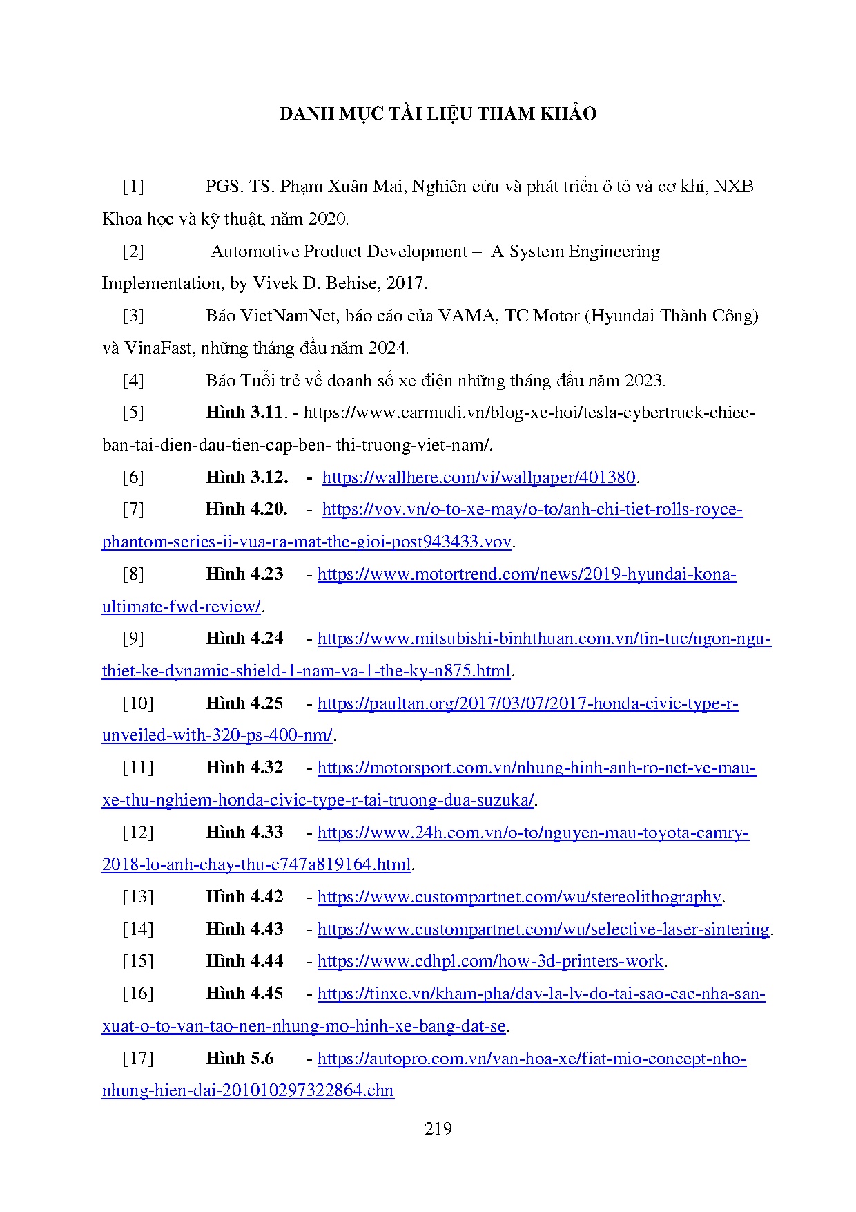 Đồ án tốt nghiệp - Nghiên cứu quy trình phát triển sản phẩm trong chế tạo ô tô - Trang 247