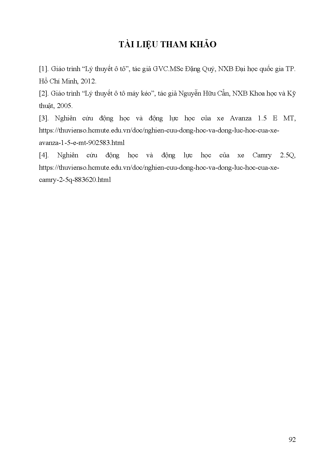 Đồ án tốt nghiệp - Nghiên cứu động học và động lực học của xe Toyota Innova G 2.0 MT 2010 - Trang 115