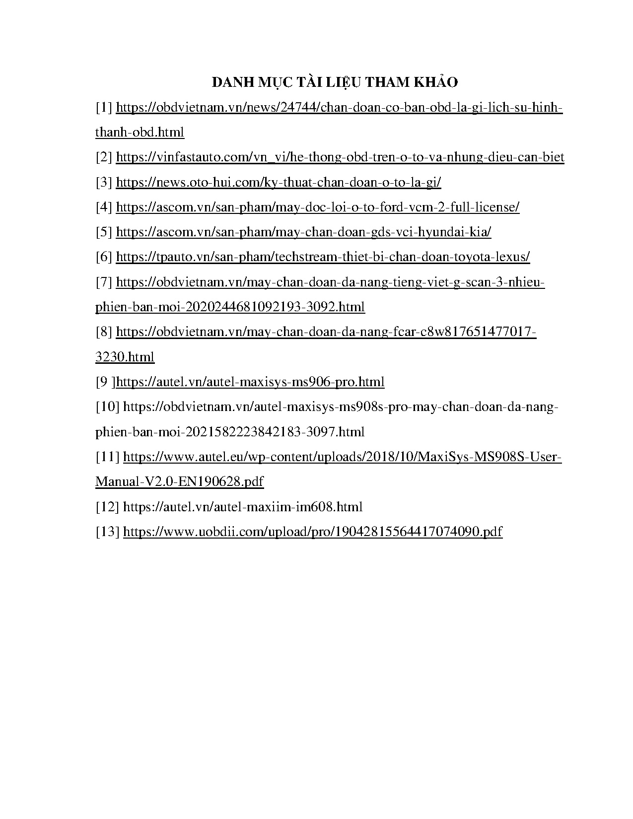 Đồ án tốt nghiệp - Ứng dụng máy chẩn đoán Autel maxisys MS908S pro trong chẩn đoán động cơ - Trang 134