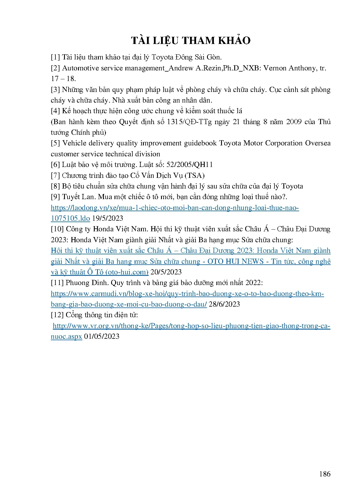 Đồ án tốt nghiệp - Chuyên đề quản lý dịch vụ ô tô - Trang 204