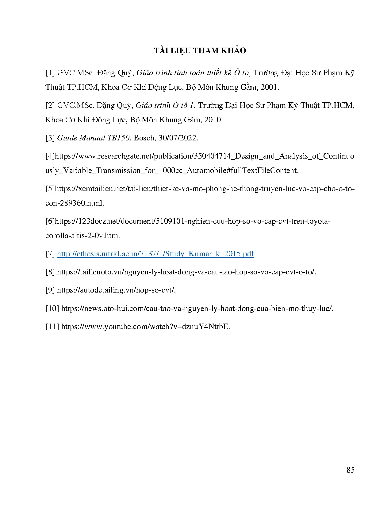 Đồ án tốt nghiệp - Nghiên cứu và tính toán các thông số đầu vào băng thử test bench ở Bosch TL - Trang 105