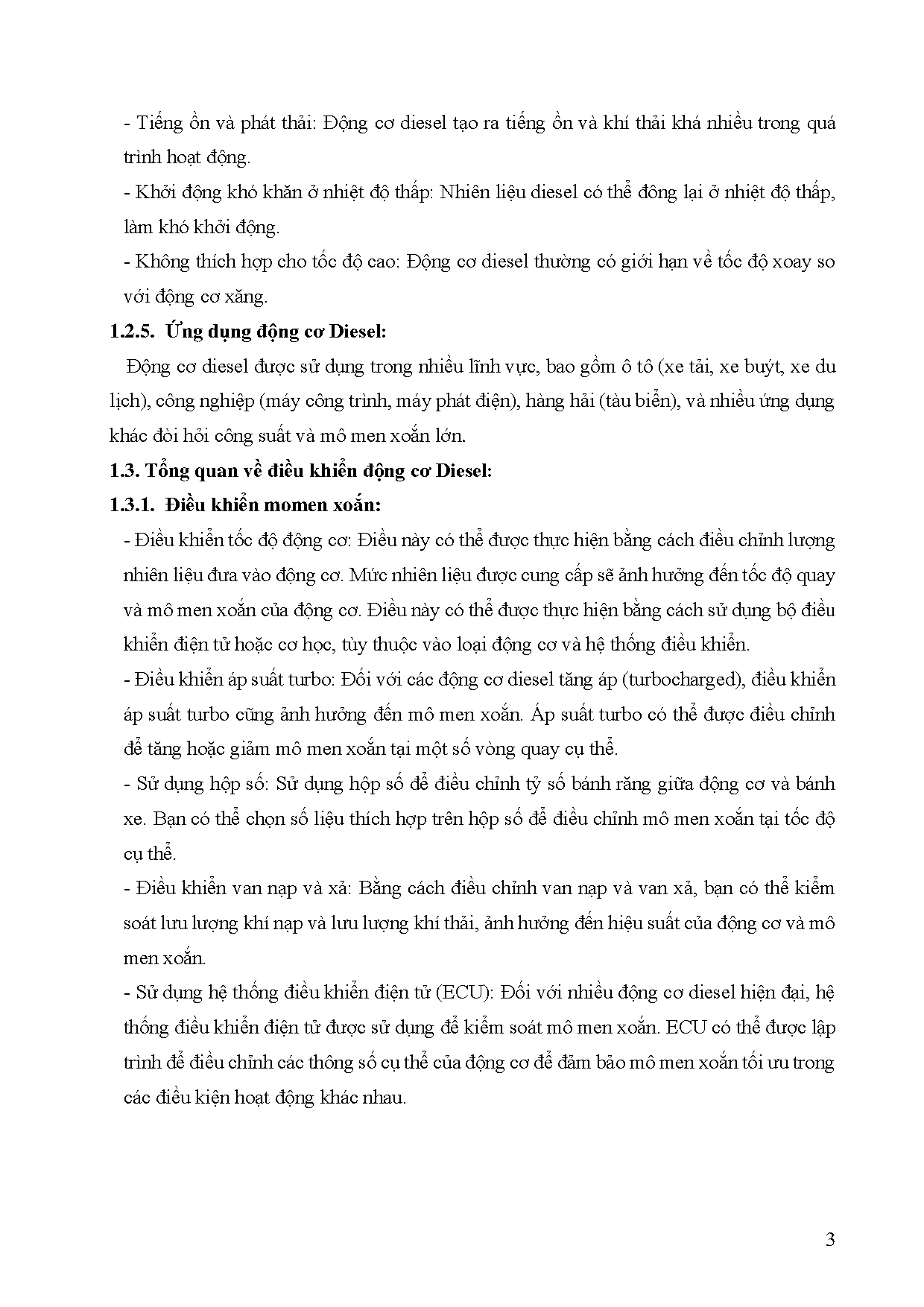 Đồ án tốt nghiệp - Lý thuyết điều khiển động cơ Diesel - Trang 20