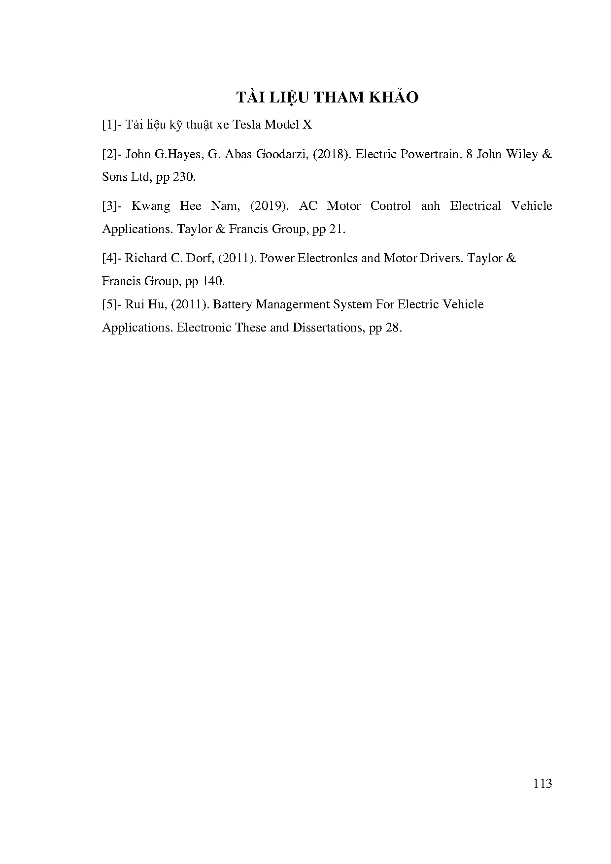 Đồ án tốt nghiệp - Nghiên cứu hệ thống truyền lực trên xe Tesla Model X - Trang 130