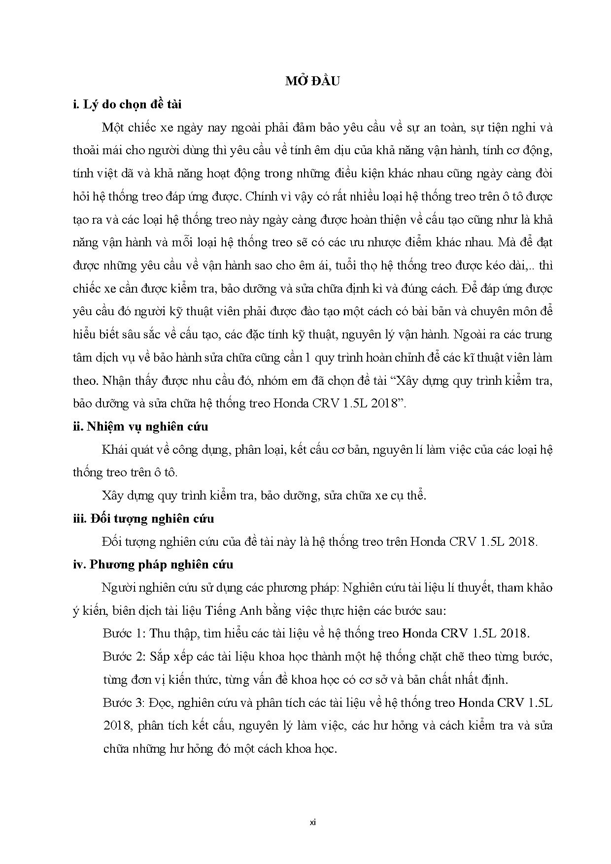 Đồ án tốt nghiệp - Xây dựng quy trình kiểm tra, bảo dưỡng và sửa chữa hệ thống theo Honda CRV 1.5l 2 - Trang 21
