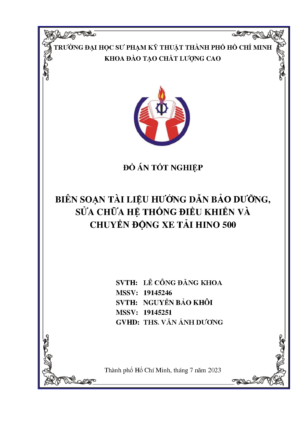 Đồ án tốt nghiệp - Biên soạn tài liệu hướng dẫn bảo dưỡng, sửa chữa hệ thống điều khiển và CĐXTH 5