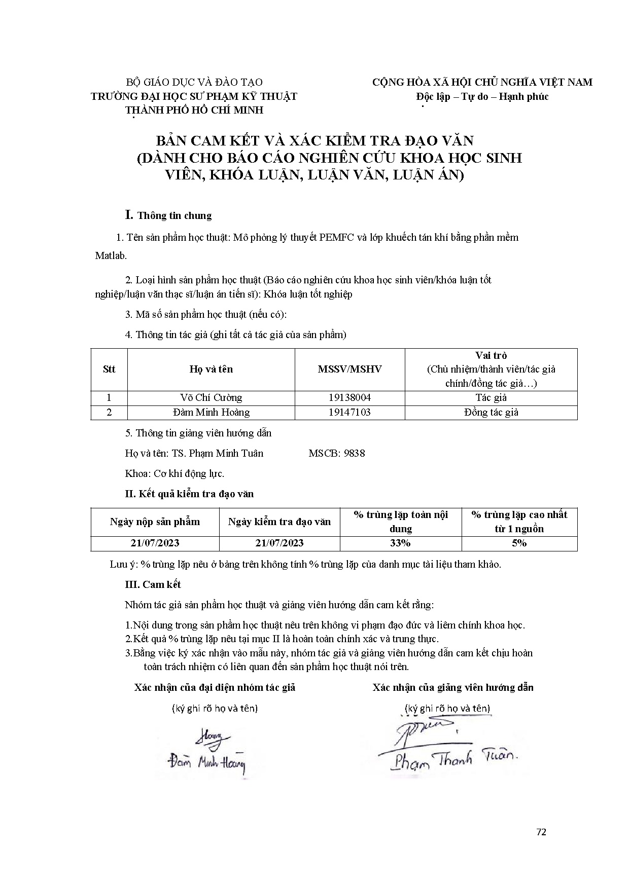 Đồ án tốt nghiệp - Mô phỏng lý thuyết PEMFC và lớp khuếch tán khí bằng phần mềm Matlab - Trang 79