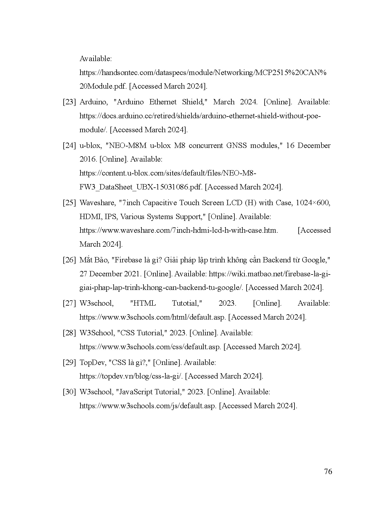 Đồ án tốt nghiệp - Xây dựng hệ thống giám sát và cảnh báo trên ô tô sử dụng truyền thông can - Trang 93