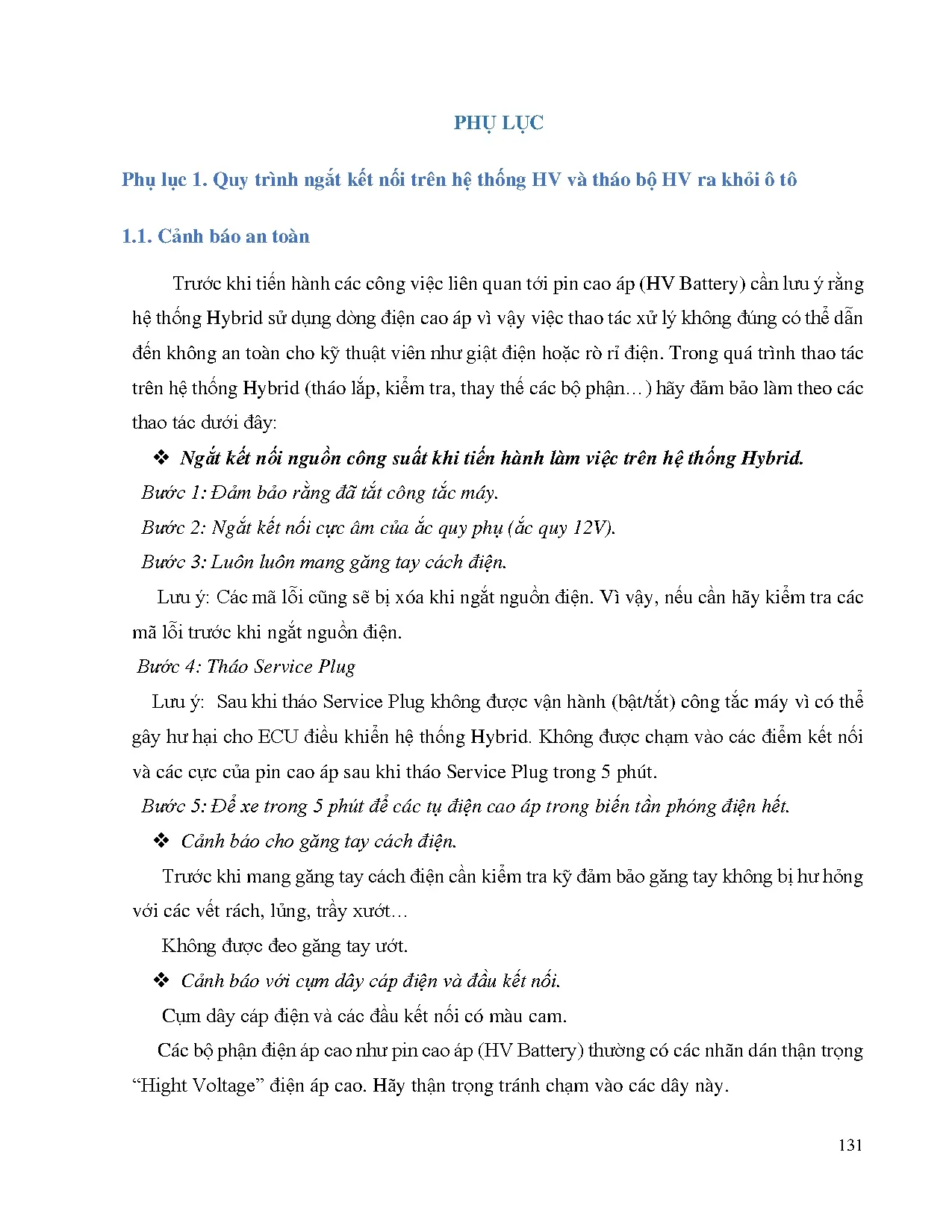 Đồ án tốt nghiệp - Hệ thống động lực và nguồn năng lượng trên xe lai Toyota Prius - Trang 161