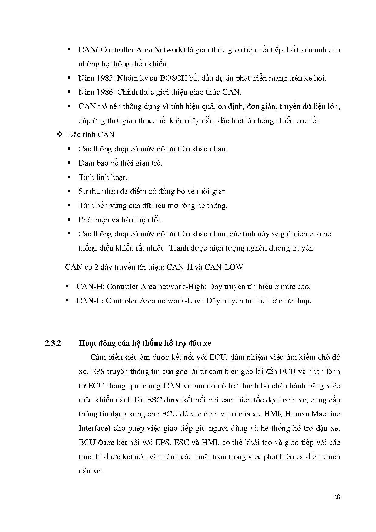 Đồ án tốt nghiệp - Nghiên cứu, thiết kế mô hình hệ thống hỗ trợ đậu xe trên ô tô - Trang 35