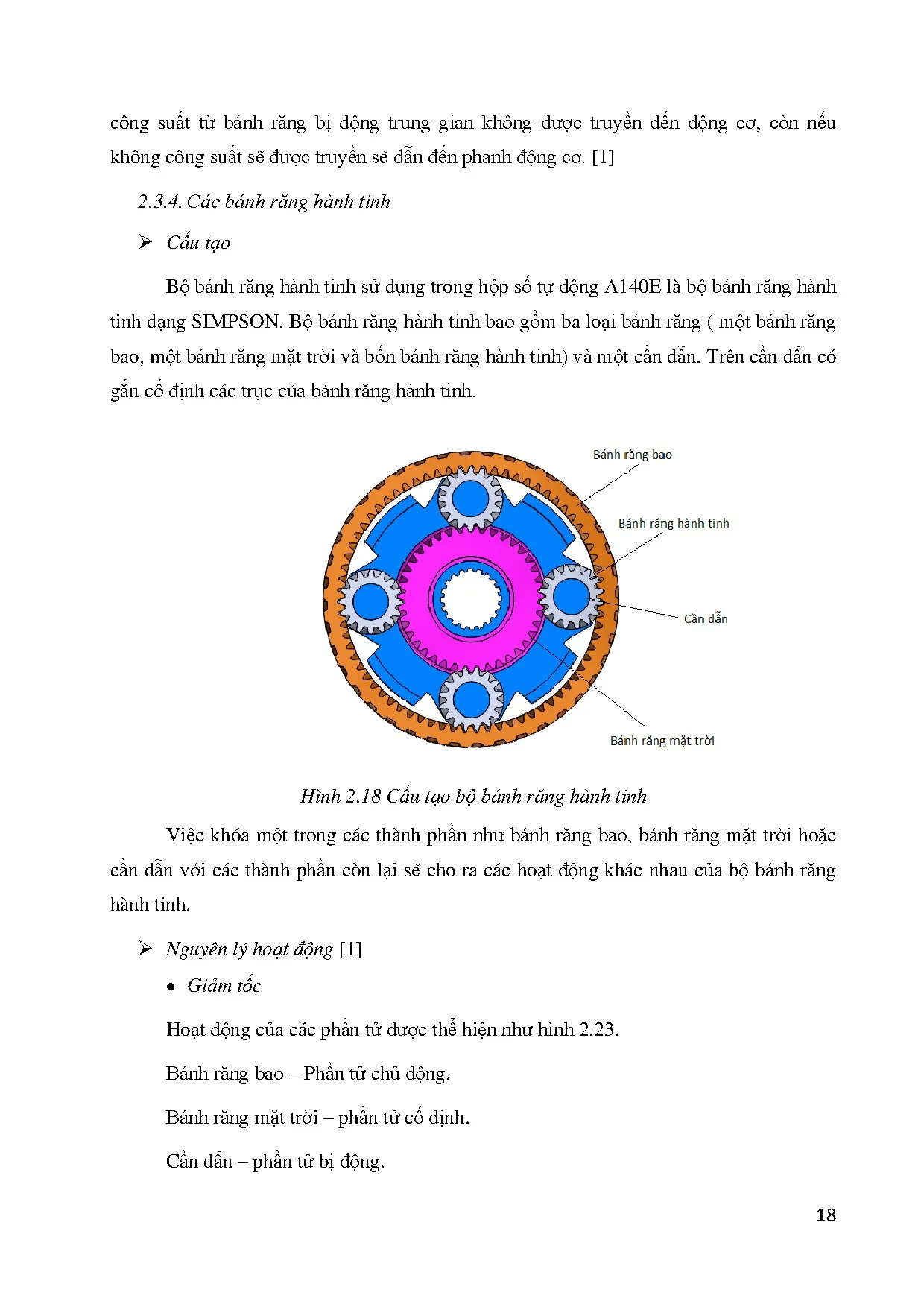 Đồ án tốt nghiệp - Nghiên cứu, mô phỏng hoạt động bộ truyền bánh răng hành tinh (PGU) trong HSTĐABS - Trang 38