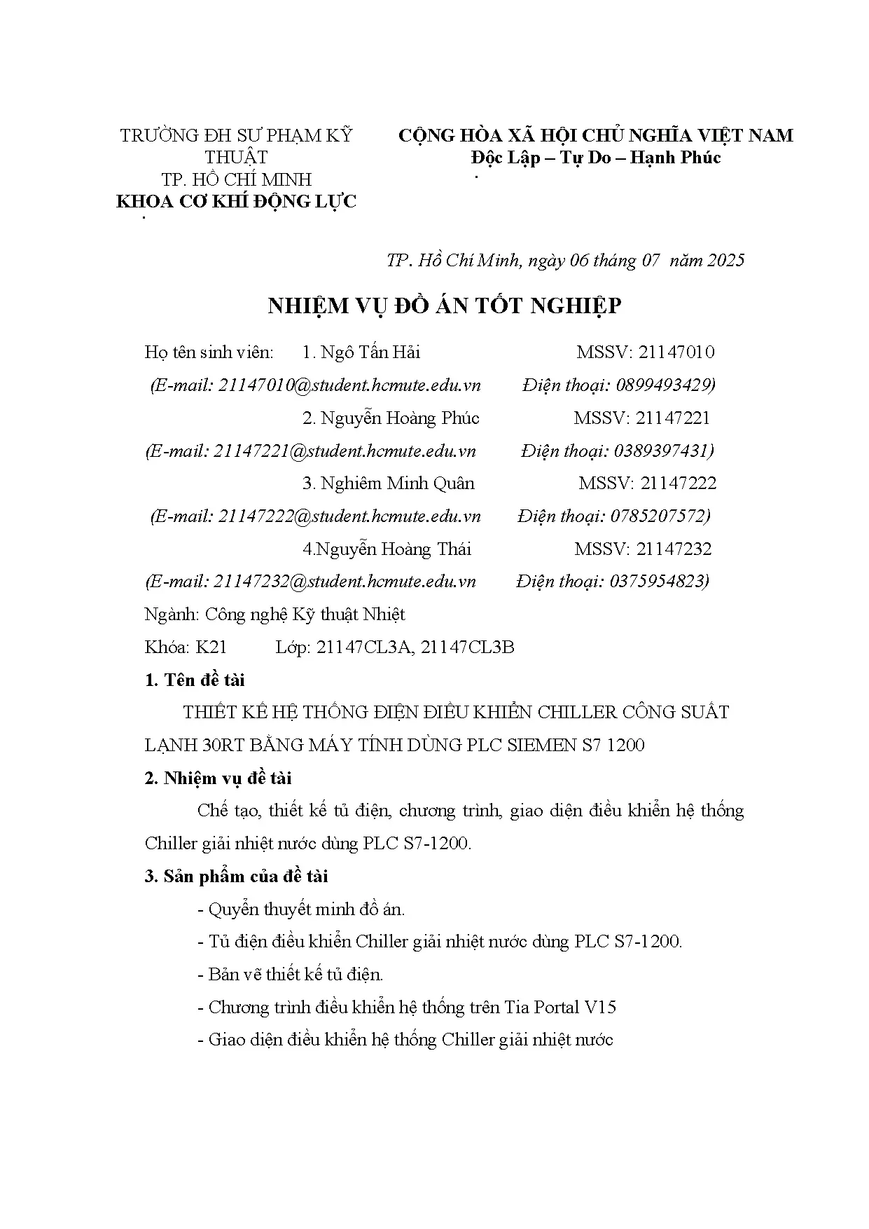 Đồ án tốt nghiệp - Thiết kế hệ thống điện điều khiển Chiller công suất lạnh 30RT bằng máy tính DPSS - Trang 2