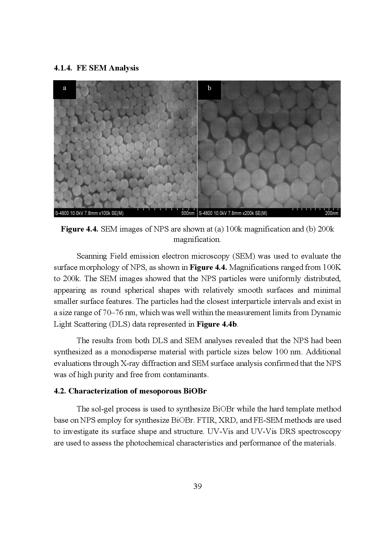 Đồ án tốt nghiệp - Studying effect of polystyrene nanospheres on photocatalytic properties of BO - Trang 54