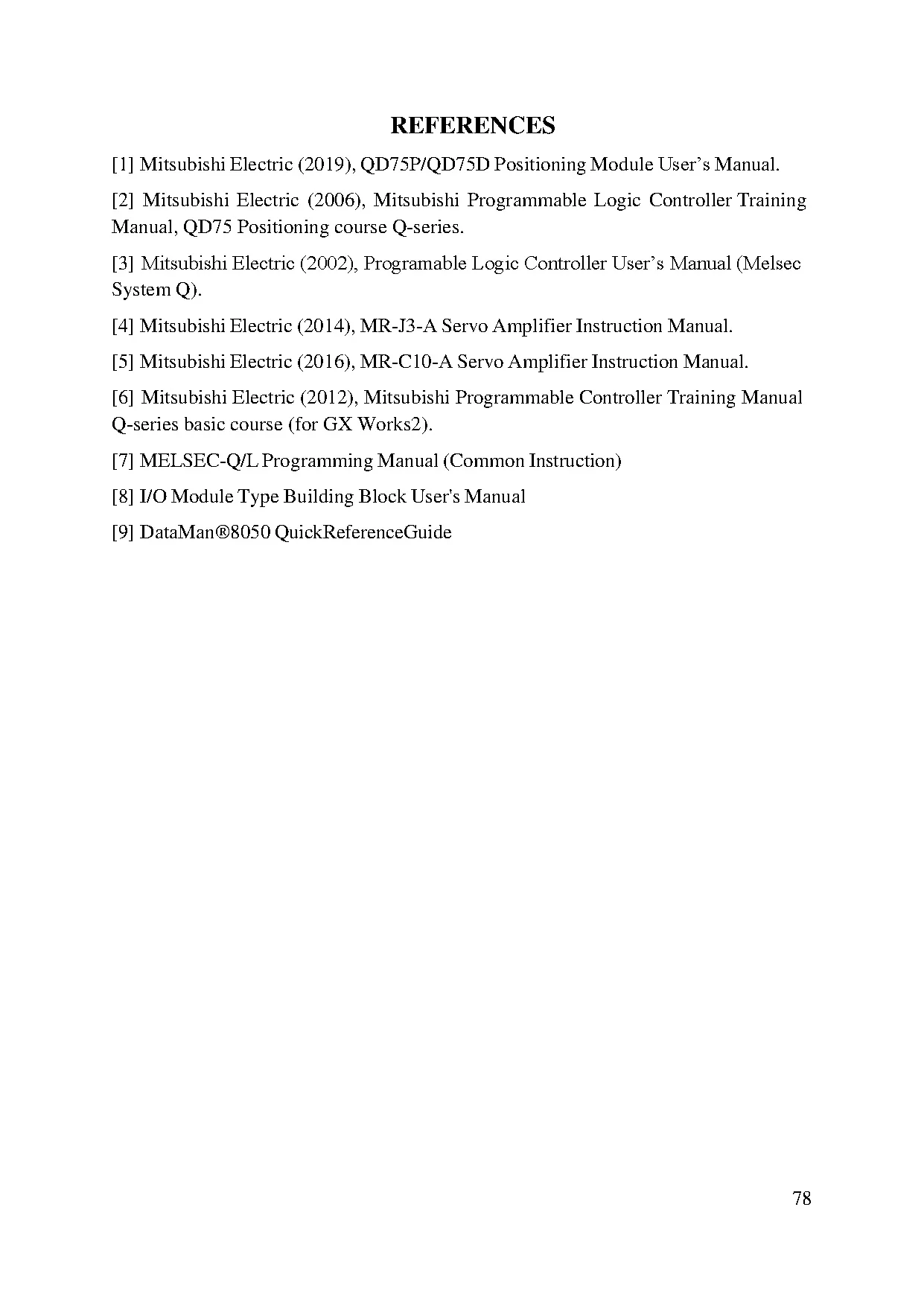 Đồ án tốt nghiệp - Design and control of A waste sorting system (metal cans) using PLC IWSM - Trang 79