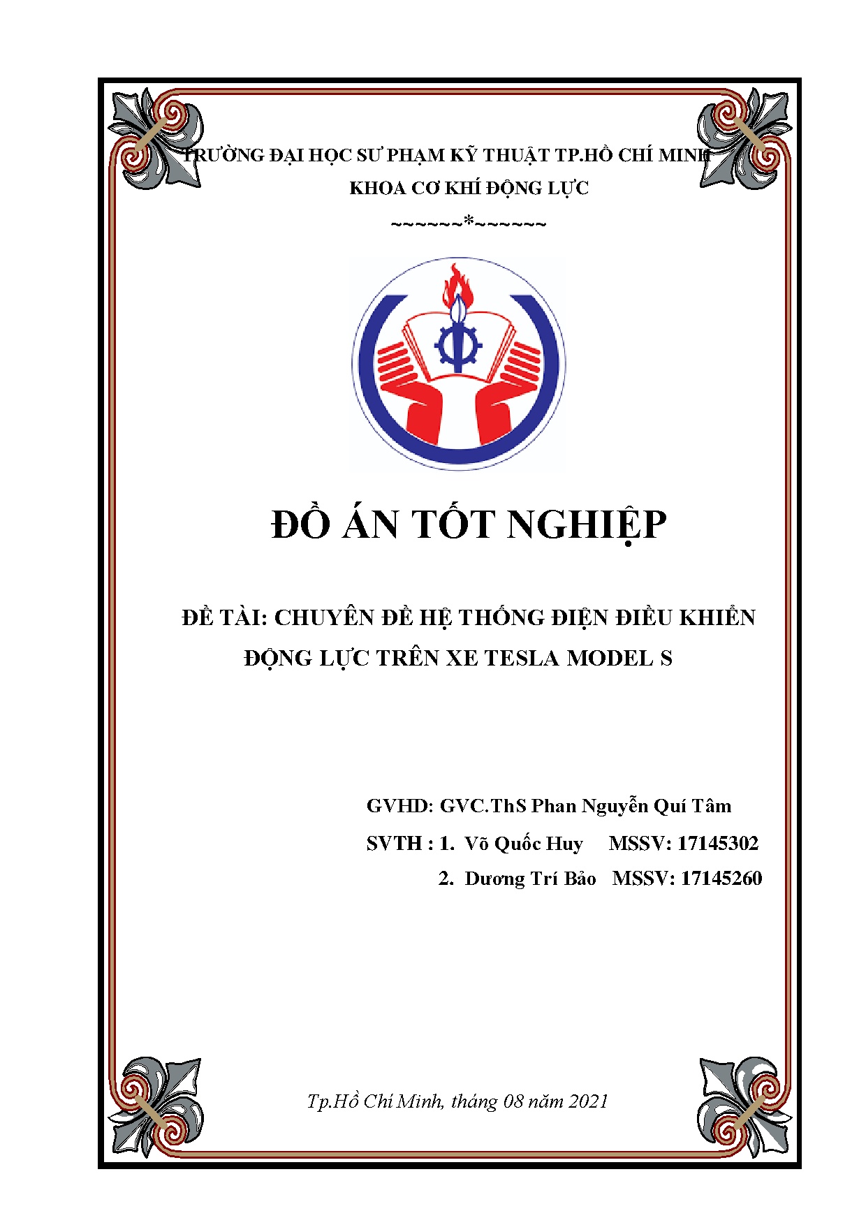 Đồ án tốt nghiệp - Chuyên đề hệ thống điện điều khiển động lực trên xe Tesla Model S