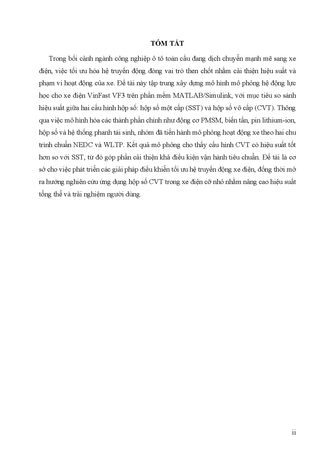 Đồ án tốt nghiệp - Mô hình hóa mô phỏng hệ động lực học ô tô điện theo chu trình thử NEDC và WLTP - Trang 4
