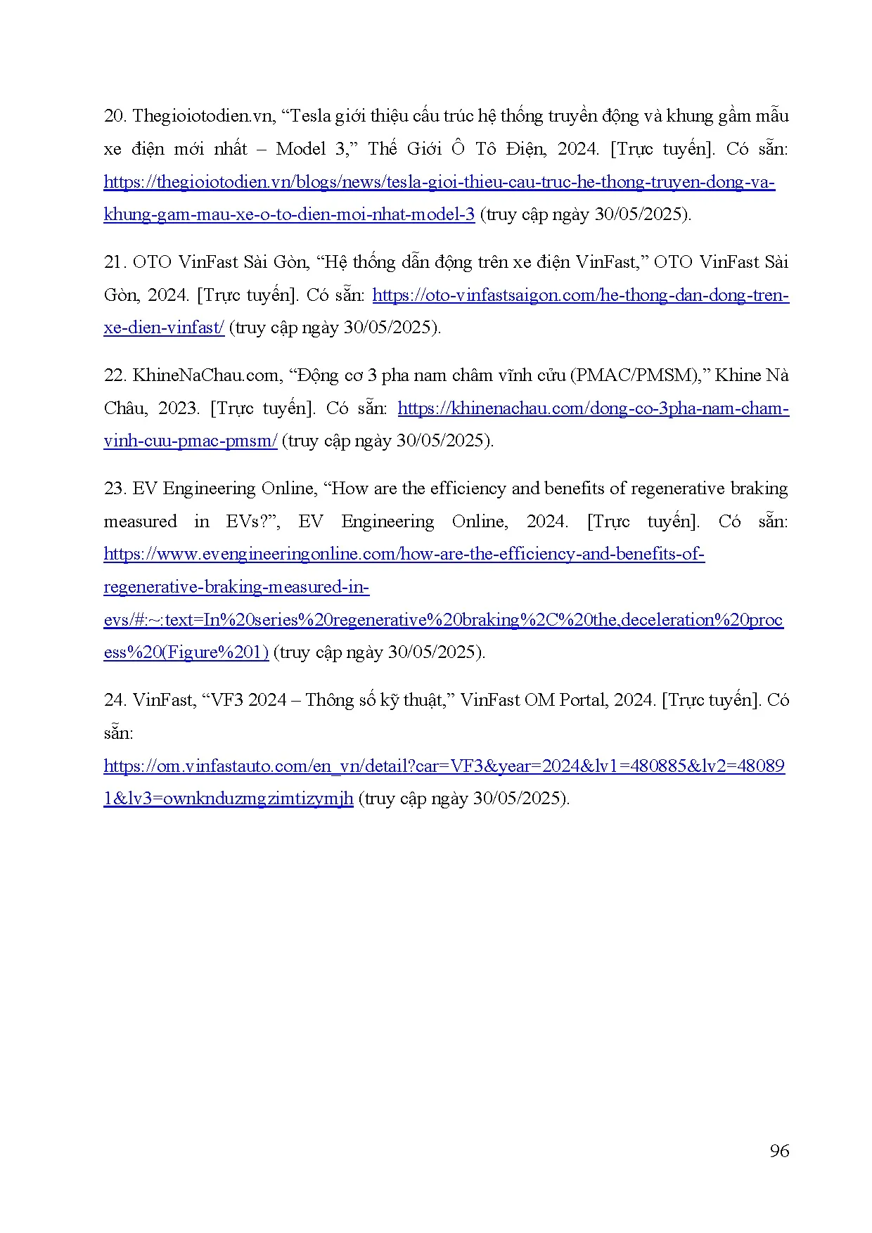 Đồ án tốt nghiệp - Mô hình hóa mô phỏng hệ động lực học ô tô điện theo chu trình thử NEDC và WLTP - Trang 98