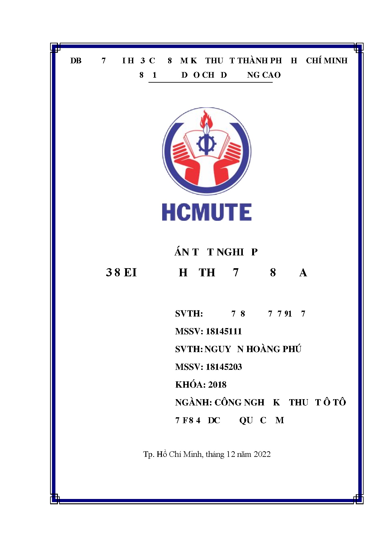 Đồ án tốt nghiệp - Chuyên đề hệ thống đánh lửa