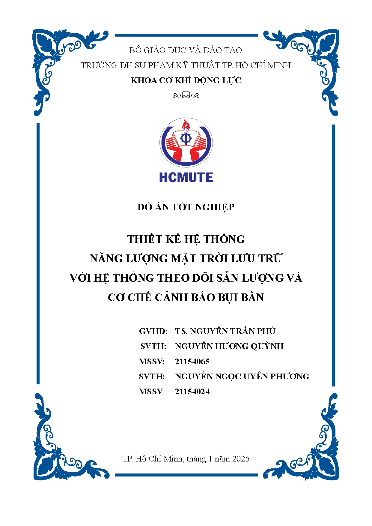 Đồ án tốt nghiệp - Thiết kế hệ thống năng lượng mặt trời lưu trữ với hệ thống theo dõi sản LVCCCBBB