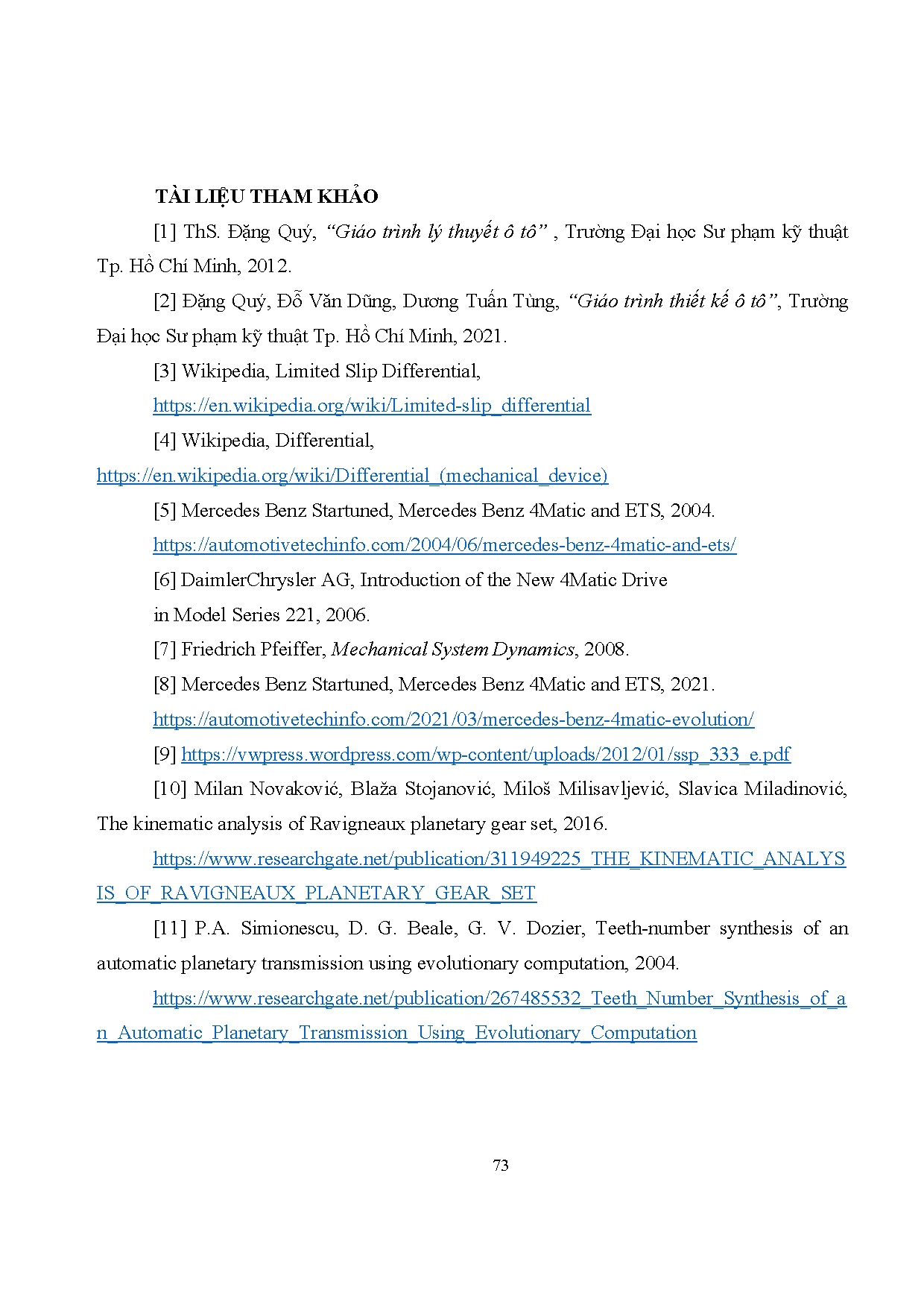 Đồ án tốt nghiệp - Tìm hiểu hệ thống vi sai trung tâm phân bổ Mô-Men điều khiển bằng điện tử - Trang 91