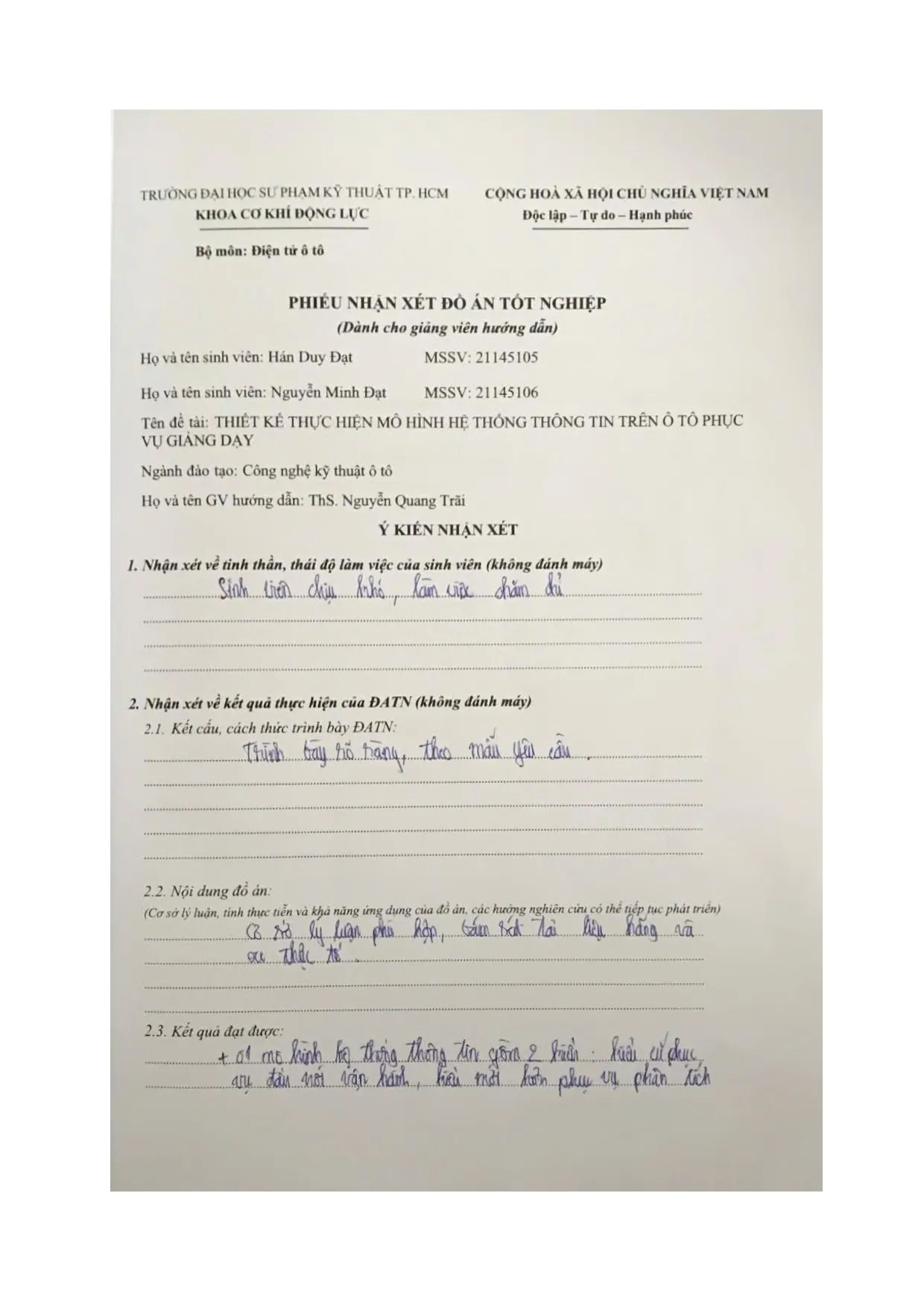 Đồ án tốt nghiệp - Thiết kế thực hiện mô hình hệ thống thông tin trên ô tô phục vụ giảng dạy - Trang 4