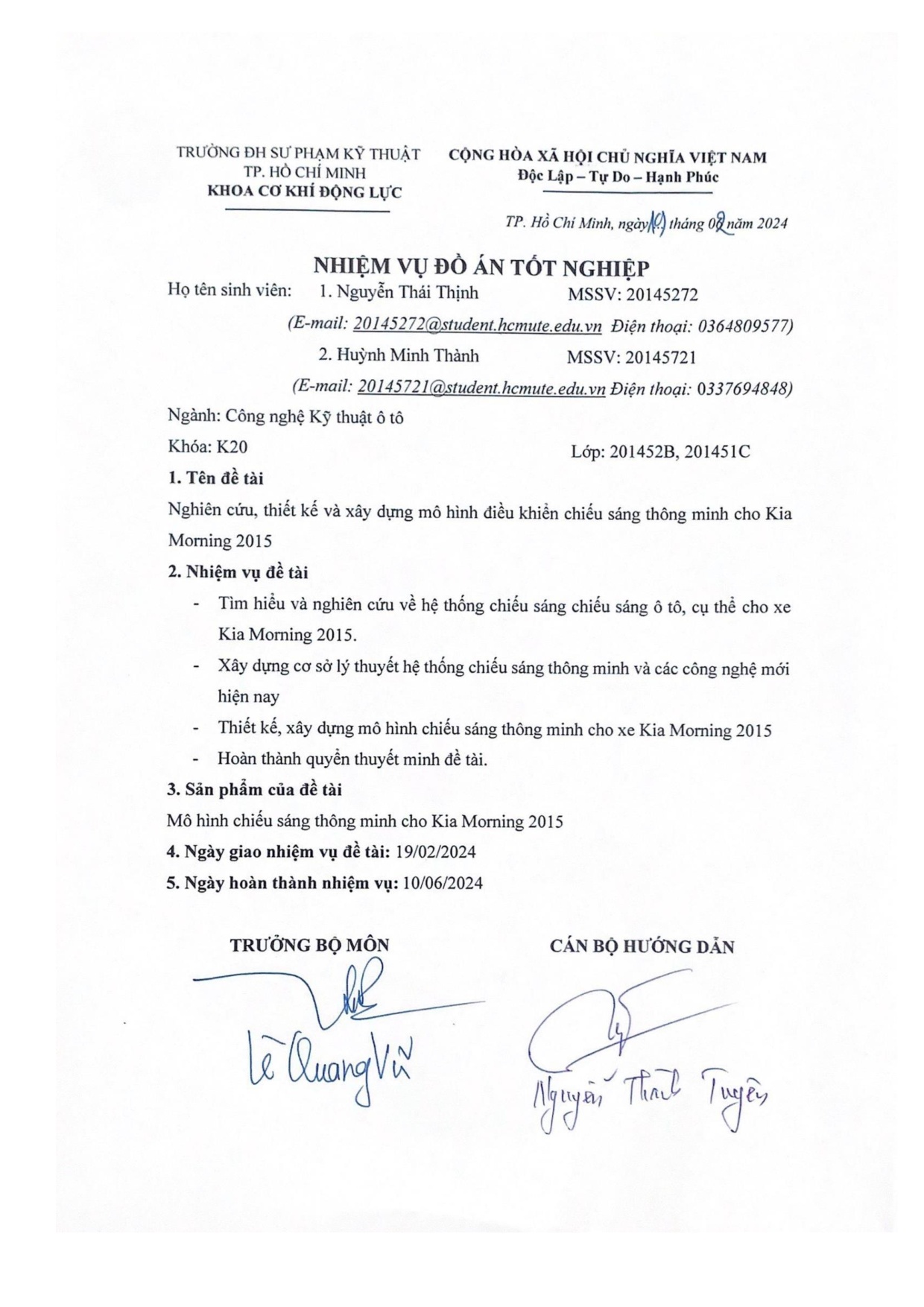 Đồ án tốt nghiệp - Nghiên cứu, thiết kế và xây dựng mô hình điều khiển chiếu sáng thông minh CXKM 2