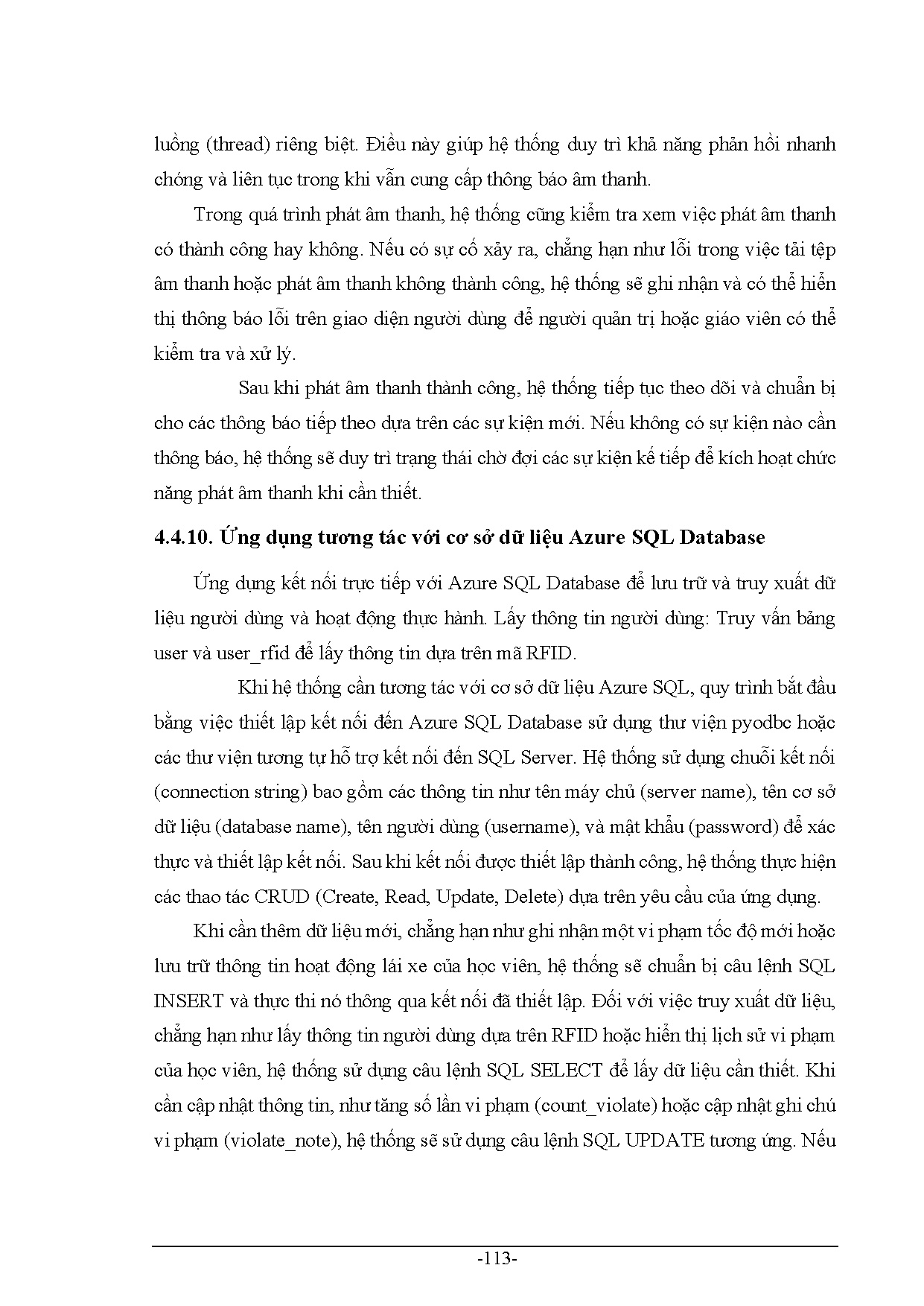 Đồ án tốt nghiệp - Thiết kế hệ thống giám sát quá trình sát hạch thực hành lái xe ô tô - Trang 129