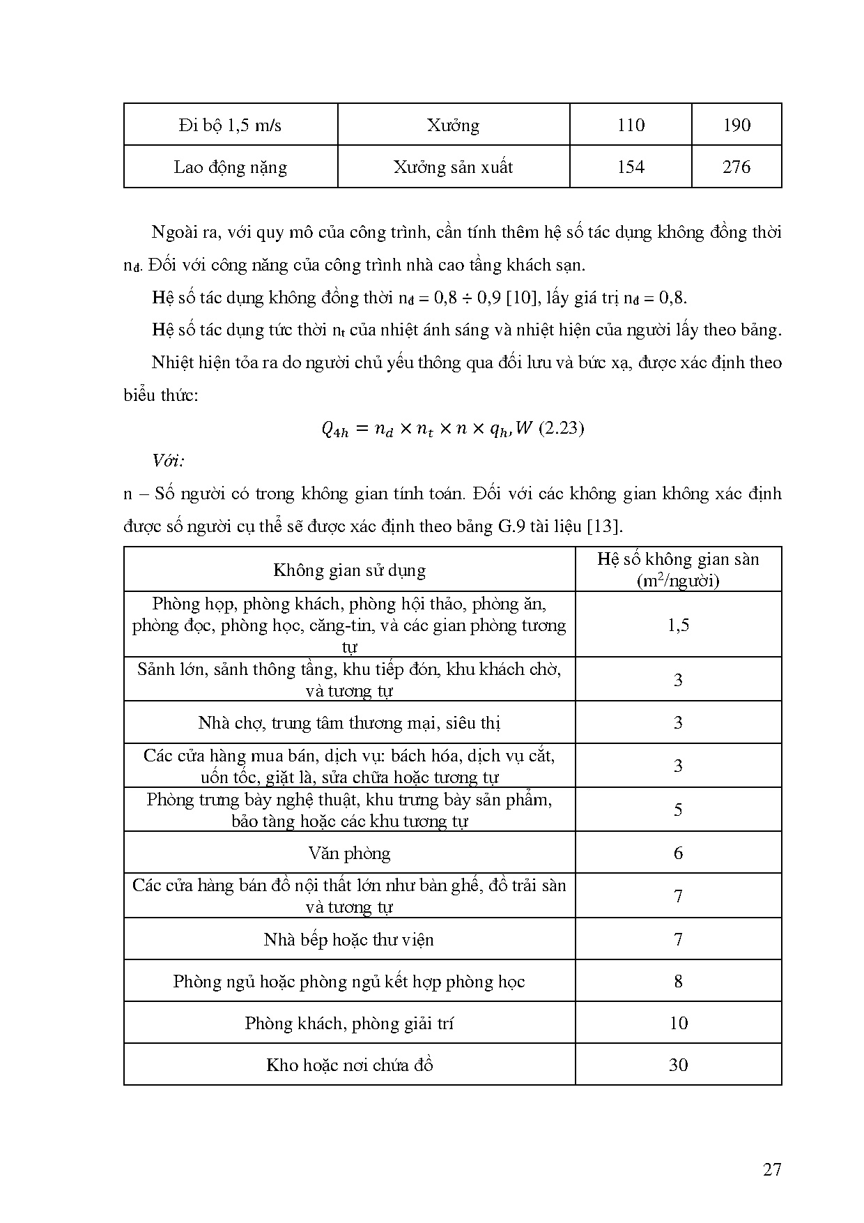 Đồ án tốt nghiệp - Tính toán kiểm tra, dựng revit hệ thống HVAC và mô phỏng điều kiện tiện nghi KSH - Trang 47
