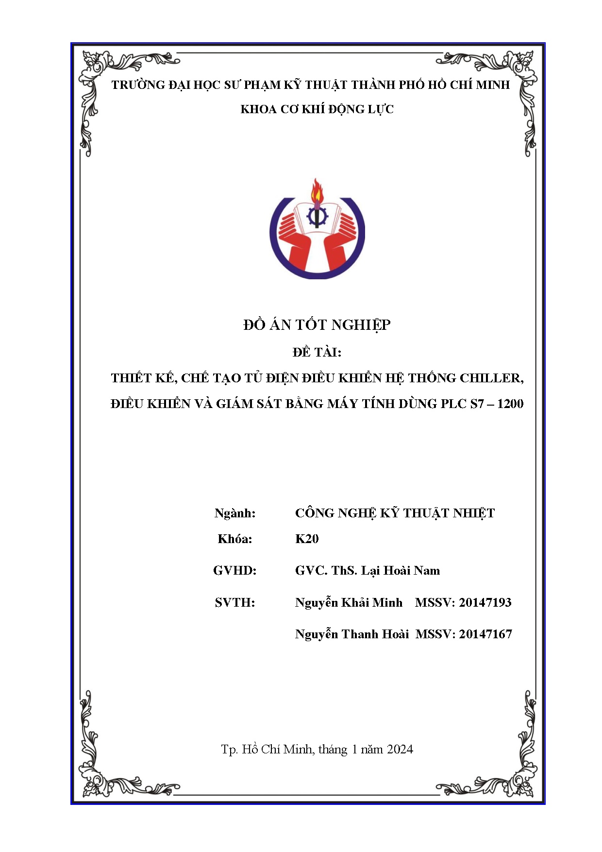 Đồ án tốt nghiệp - Thiết kế, chế tạo tủ điện điều khiển hệ thống Chiller, điều khiển và GSBMTDPS - 1