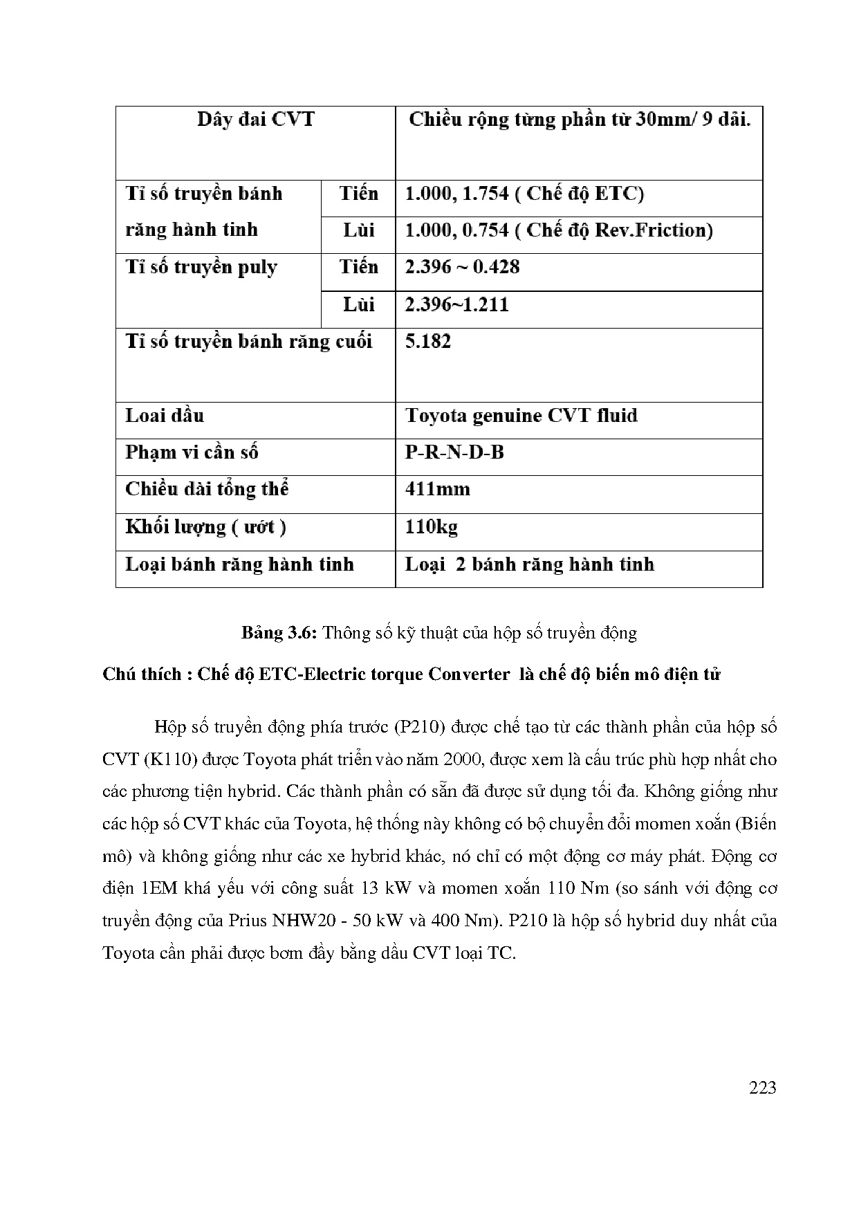 Đồ án tốt nghiệp - Chuyên đề về hệ thống Hybrid của Toyota - Trang 272