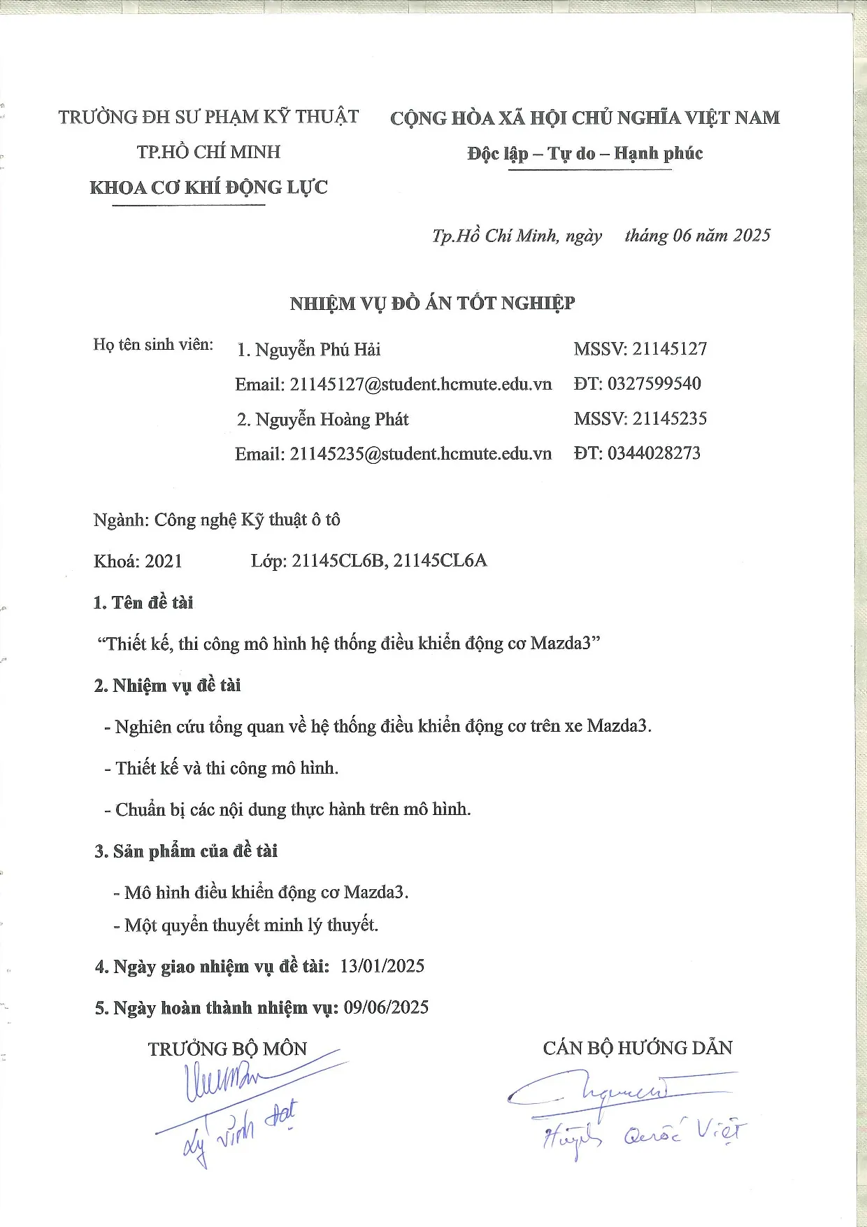Đồ án tốt nghiệp - Thiết kế, thi công mô hình hệ thống điều khiển động cơ mazda3 - Trang 3
