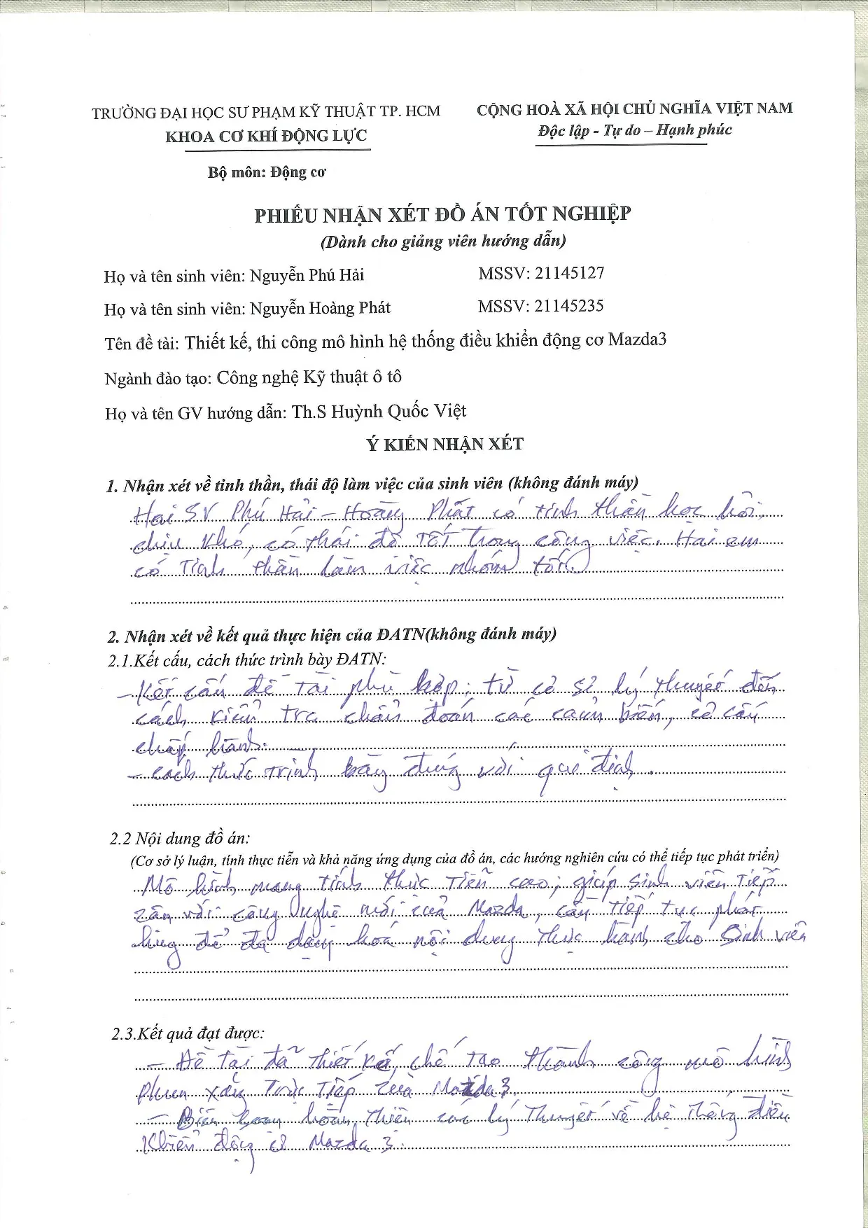 Đồ án tốt nghiệp - Thiết kế, thi công mô hình hệ thống điều khiển động cơ mazda3 - Trang 4