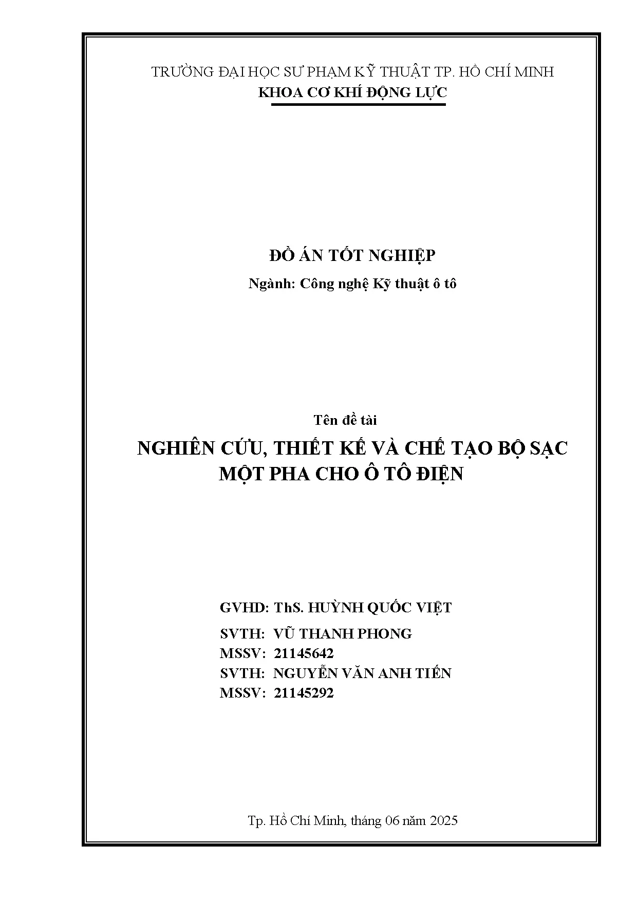 Đồ án tốt nghiệp - Nghiên cứu, thiết kế và chế tạo bộ sạc một pha cho ô tô điện - Trang 2